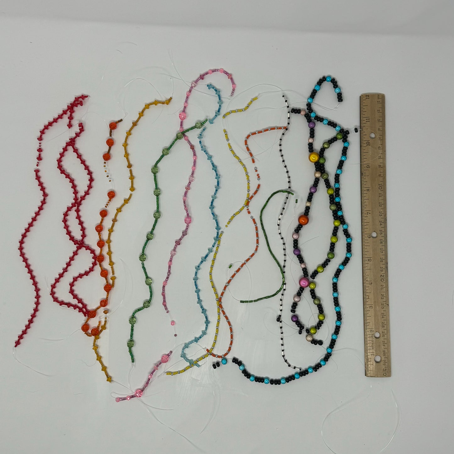 Reclaimed Rainbow Assorted Friendship Beaded Strands Beads for Crafting & Jewelry Making Eco-Friendly Craft Supplies