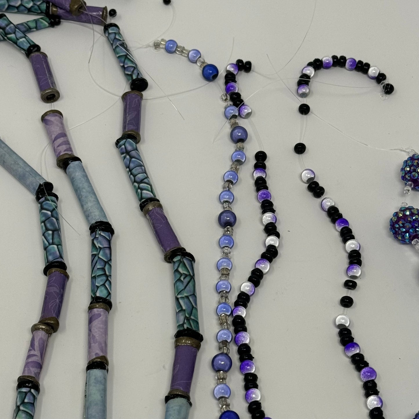 Reclaimed Purple Beads Assortment Vibrant Mixed Beads for Crafting & Jewelry Making Eco-Friendly Supplies