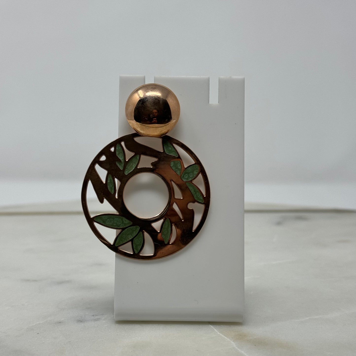 Boho Copper Dangle Post Earrings