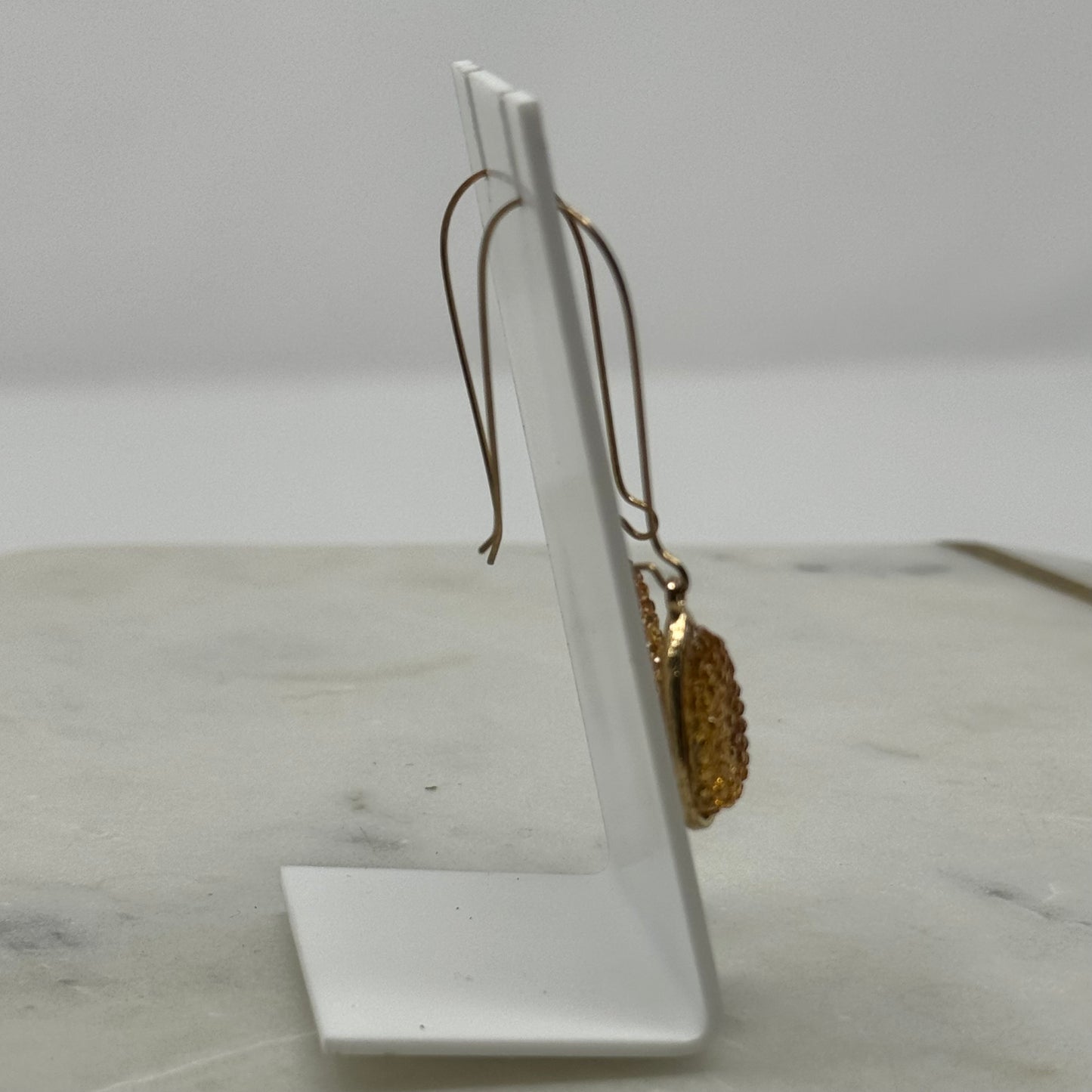 Sparkle Teardrop Dangle Statement Long Hook Earrings