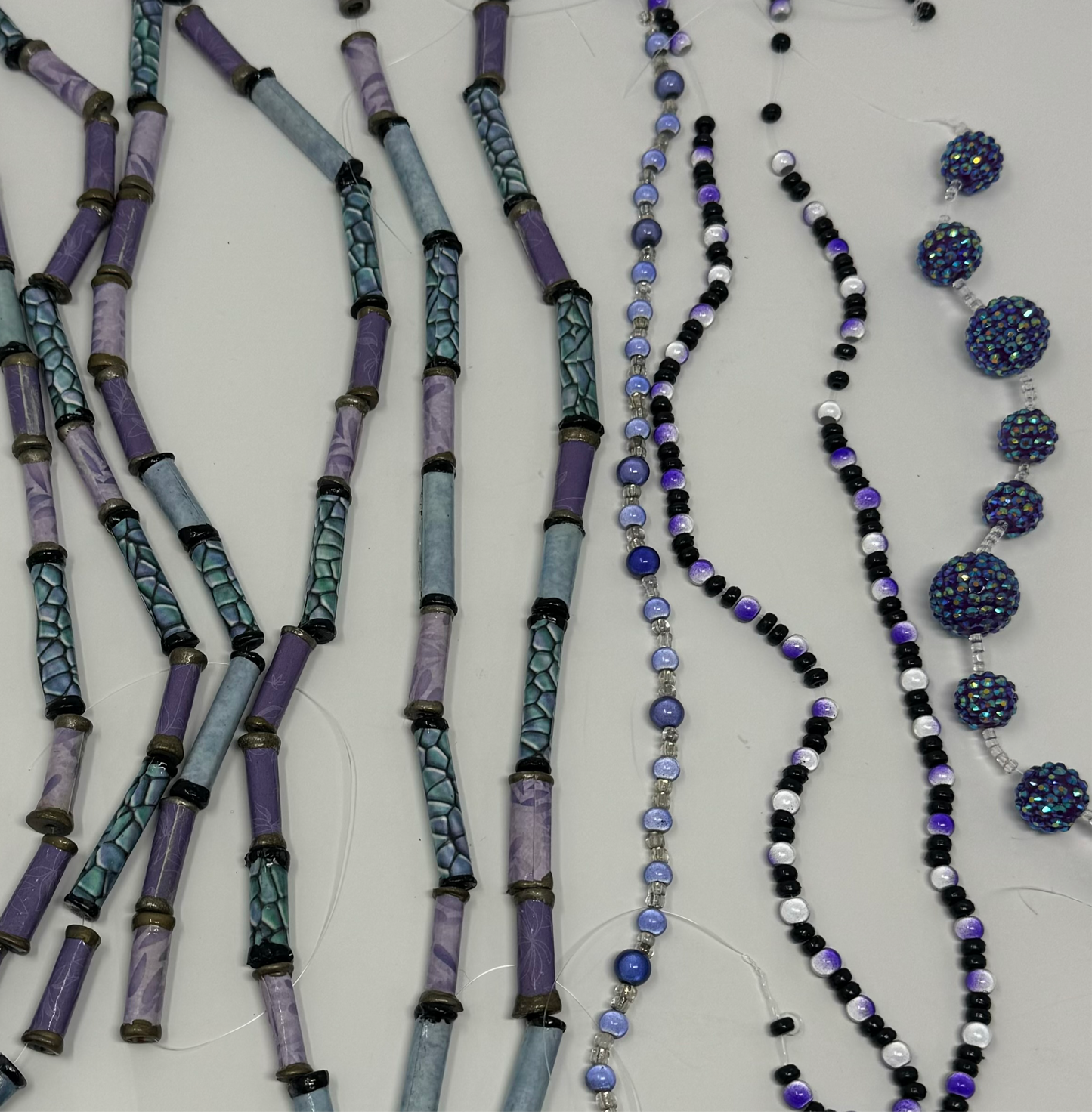 Reclaimed Purple Beads Assortment Vibrant Mixed Beads for Crafting & Jewelry Making Eco-Friendly Supplies