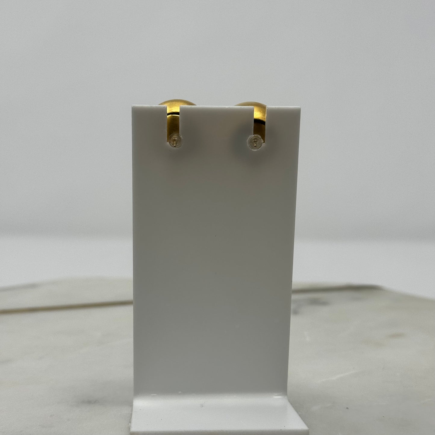 Vintage Gold Sphere Metal Statement Earrings