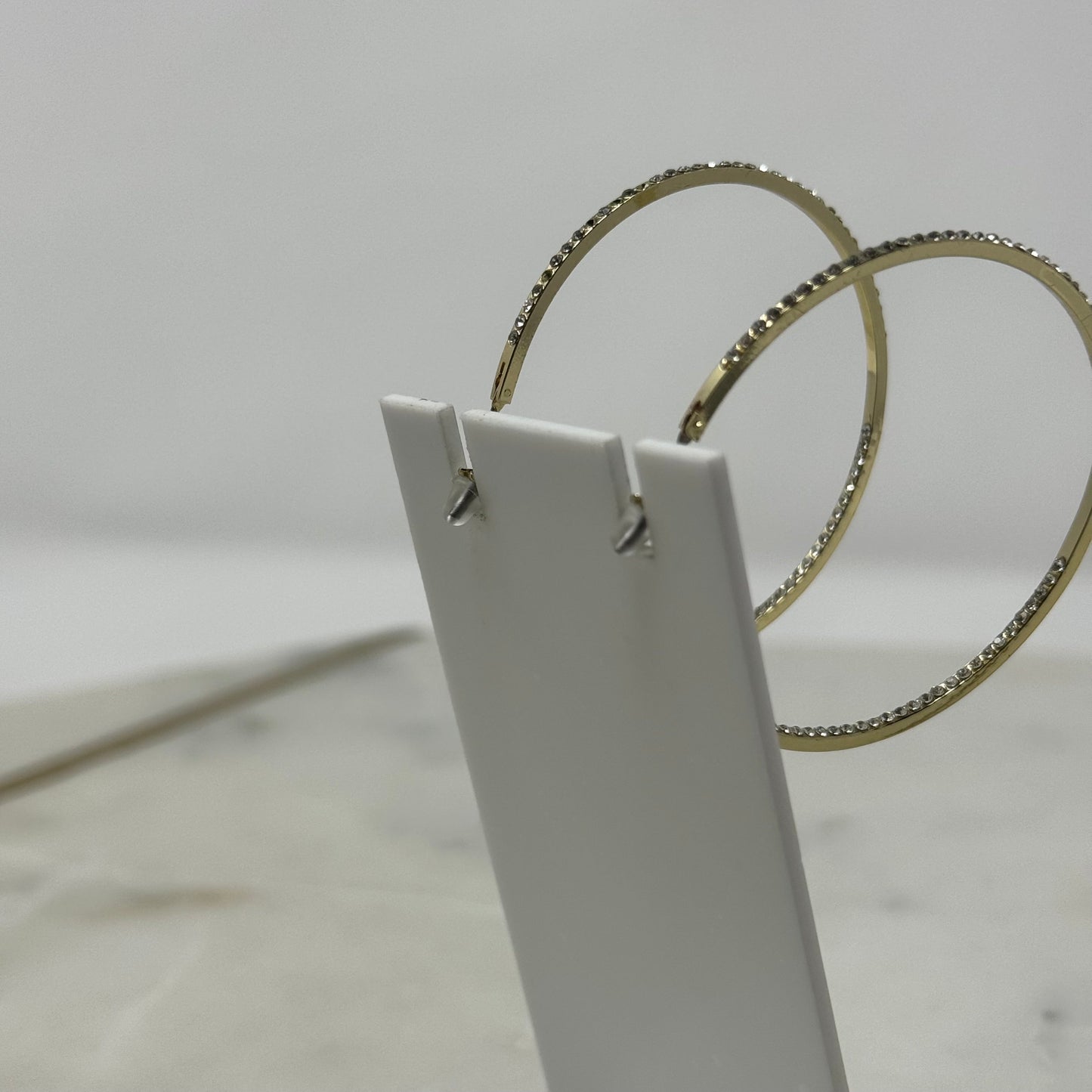 A New Day Gold Rhinestone Hoop Earrings (New)