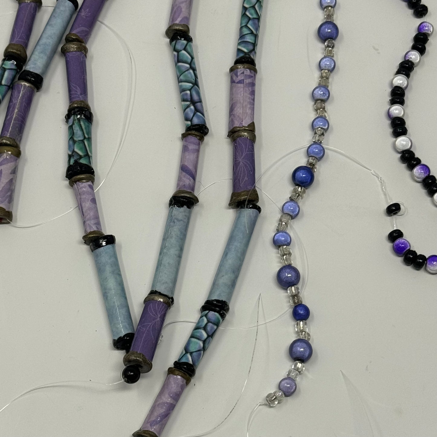 Reclaimed Purple Beads Assortment Vibrant Mixed Beads for Crafting & Jewelry Making Eco-Friendly Supplies