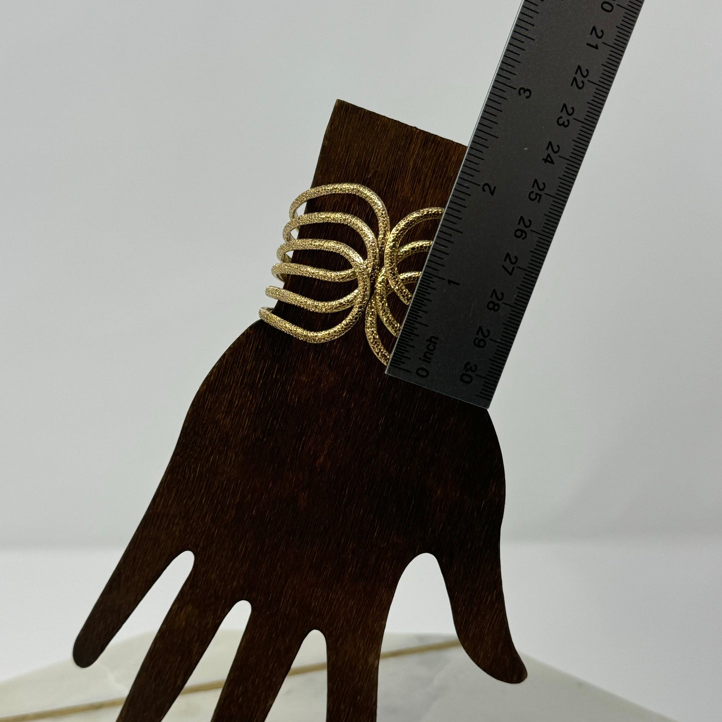 Gold Statement Cuff Bracelet Elegant Art Deco, Openwork Design, Adjustable Women’s Jewelry