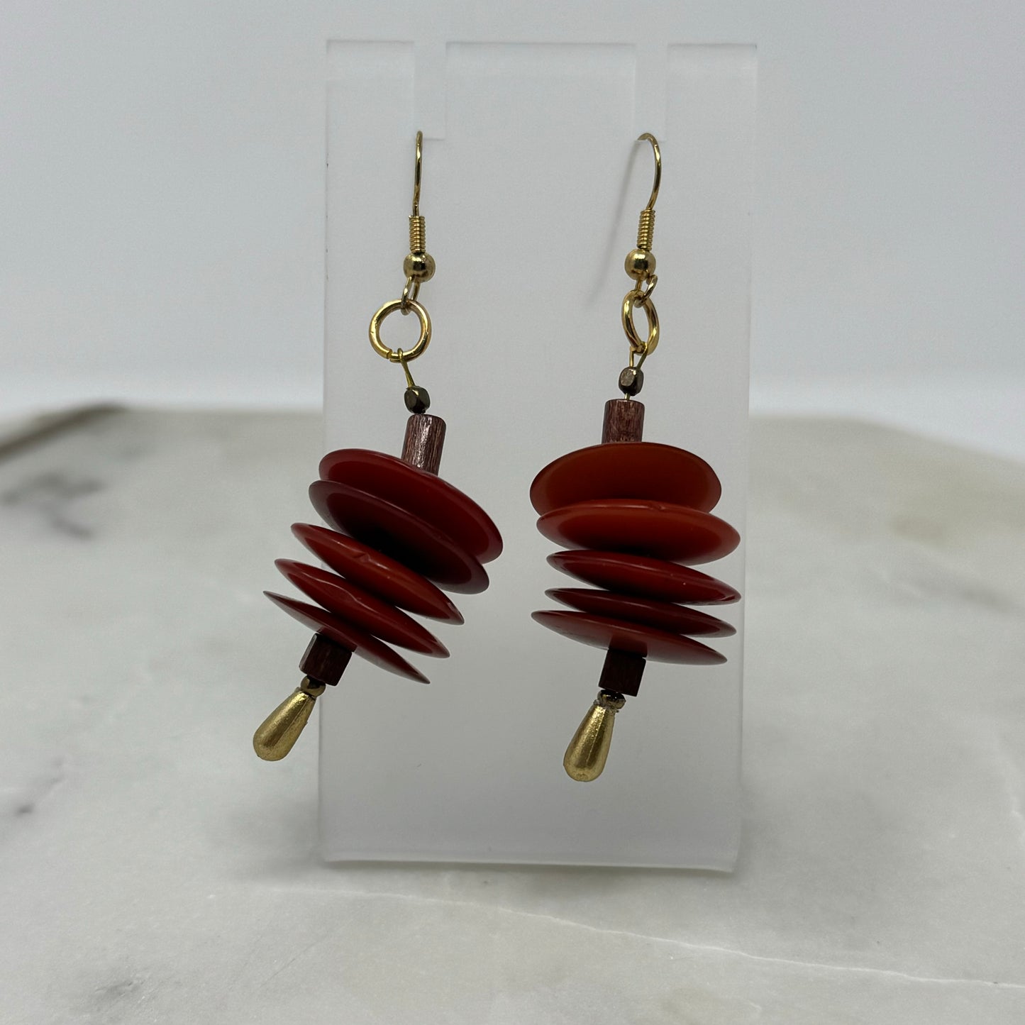 Halloween / Fall Earrings Handcrafted with reclaimed materials.