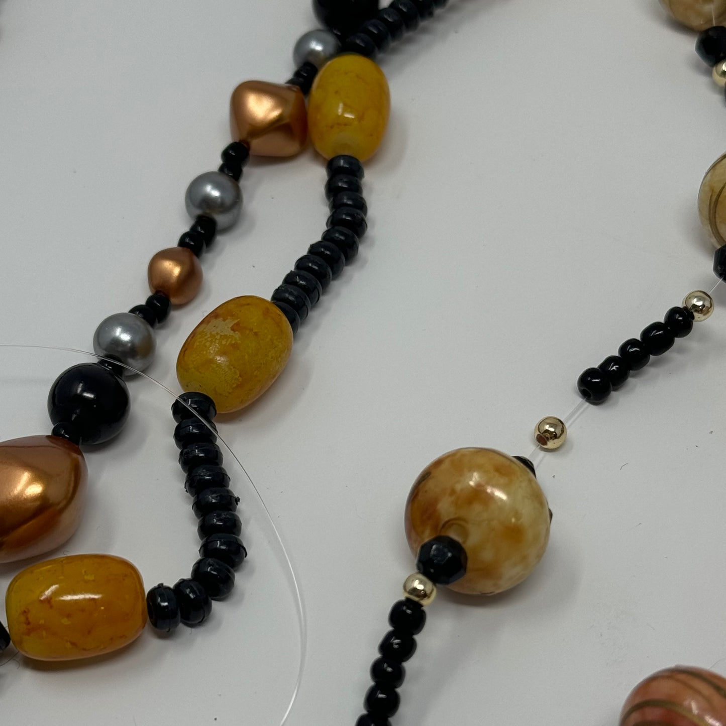 Reclaimed Marbled & Multicolored Beads Earth Tones with Gold & Black Accents Unique Crafting & Jewelry Supplies