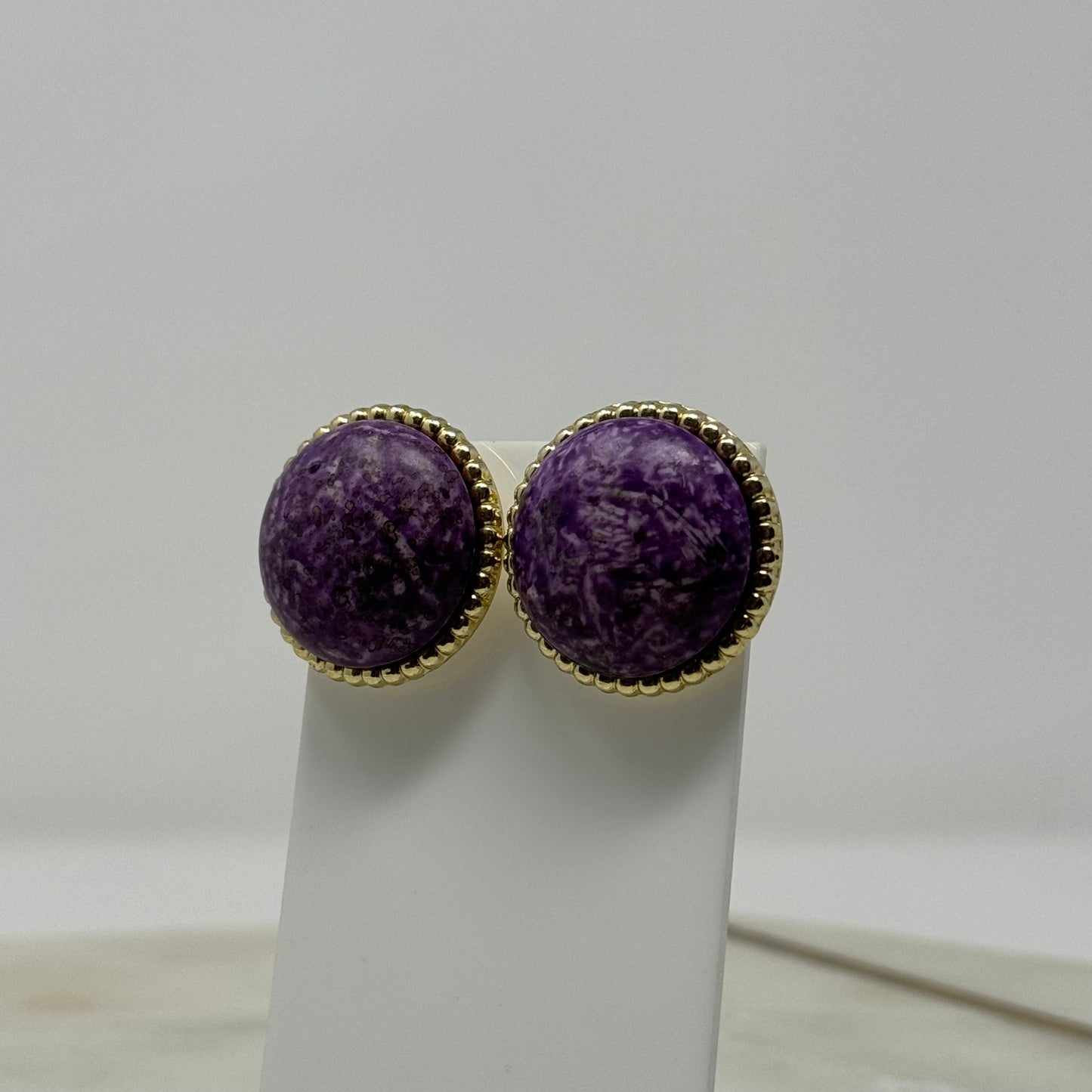 Vintage 1990’s Purple Round Post Earrings
