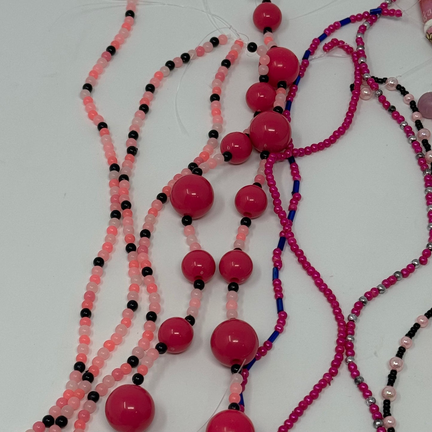 Reclaimed Pink Beads Assortment Vibrant Mixed Beads for Crafting & Jewelry Making Eco-Friendly Supplies