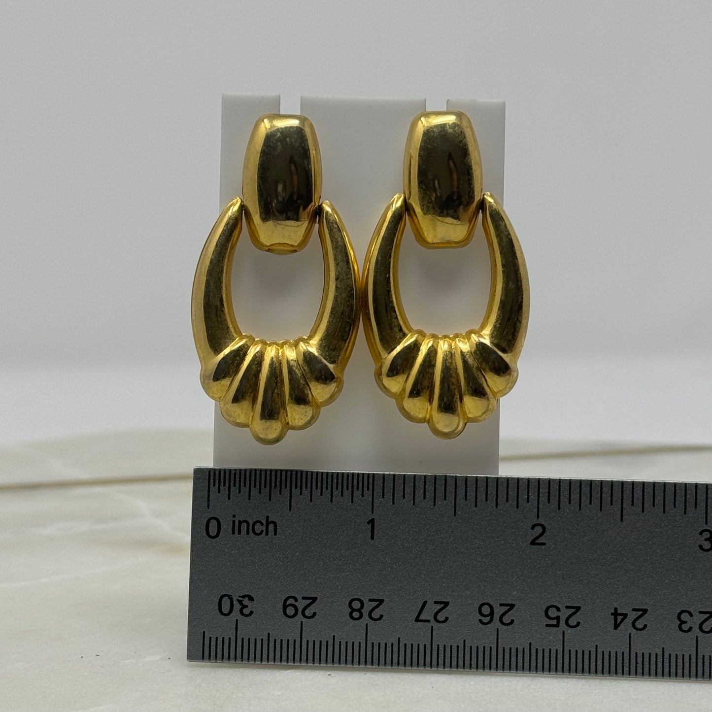 Vintage Gold Dangle Post Earrings