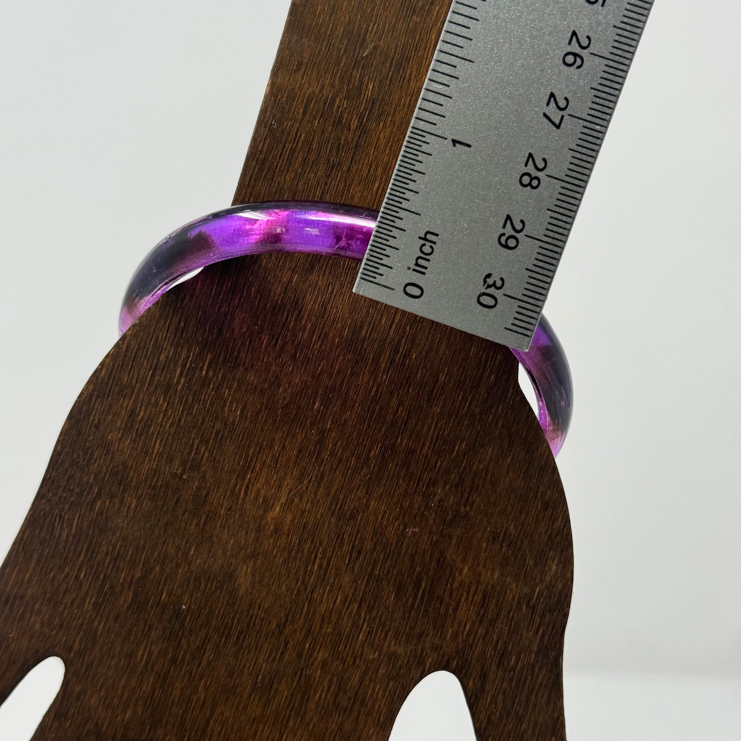 Purple Resin Bangle Bracelet - Trendy Minimalist Fashion Jewelry Accessory