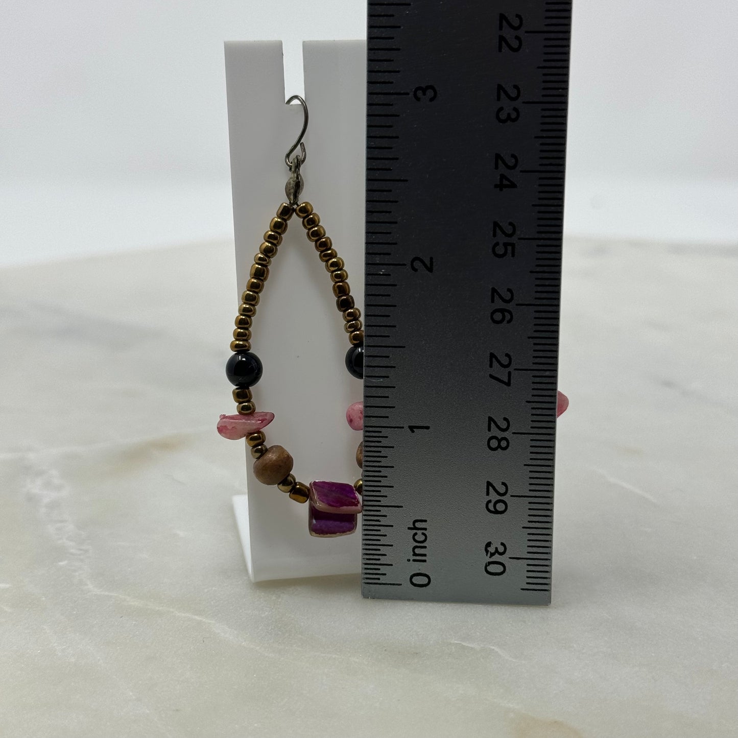 Boho Shell Beaded Dangle Hook Earrings