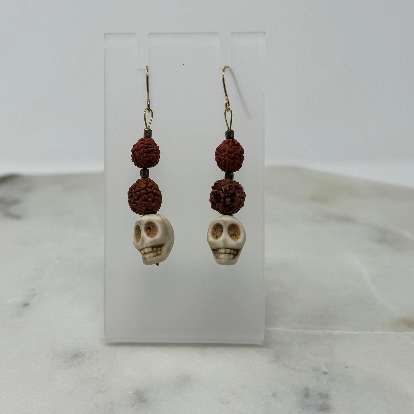 Halloween / Fall Earrings Handcrafted with reclaimed materials.