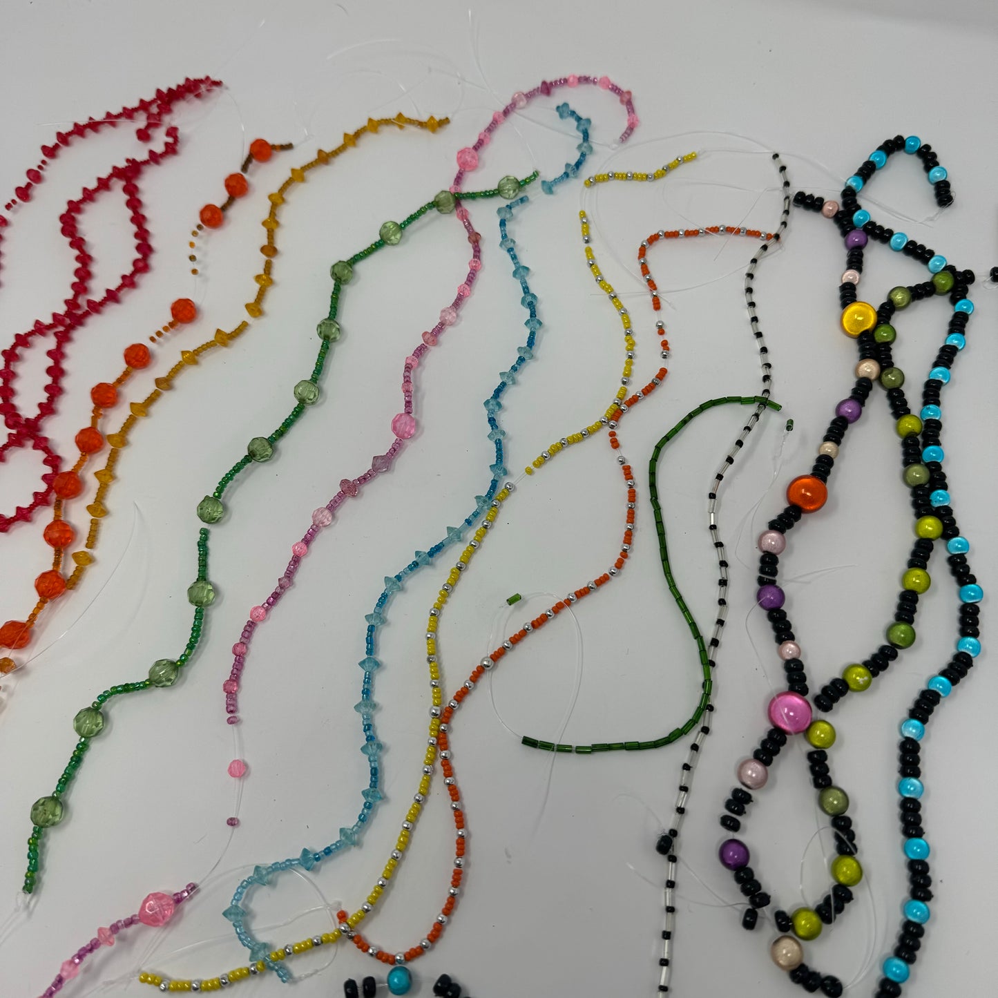 Reclaimed Rainbow Assorted Friendship Beaded Strands Beads for Crafting & Jewelry Making Eco-Friendly Craft Supplies
