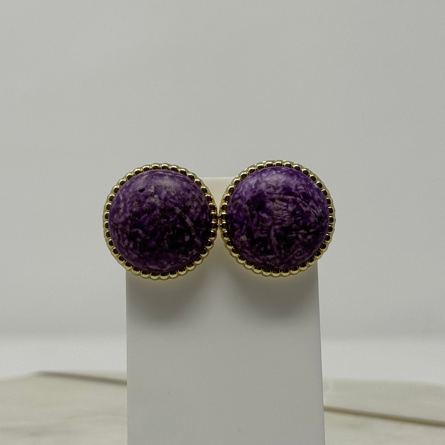 Vintage 1990’s Purple Round Post Earrings