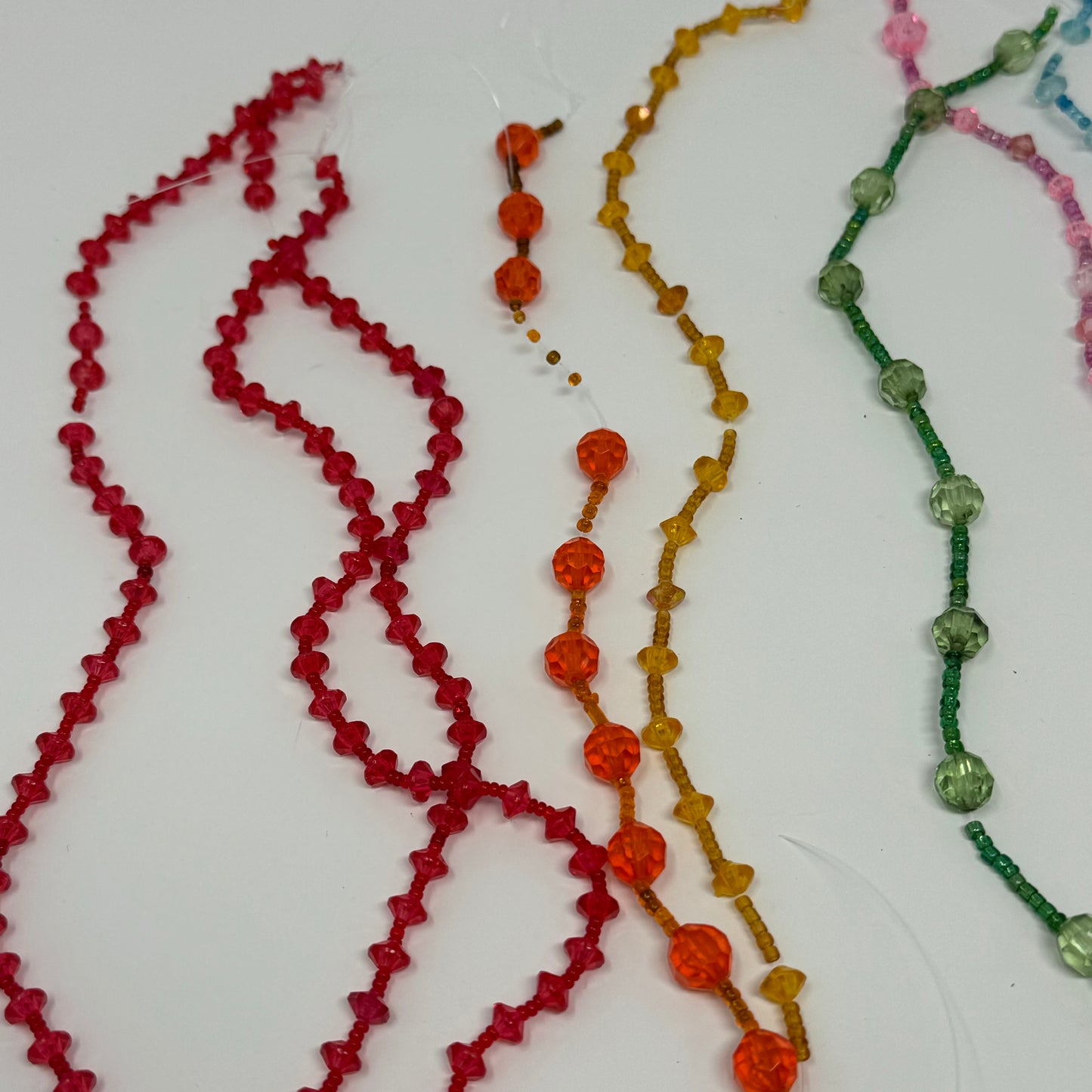 Reclaimed Rainbow Assorted Friendship Beaded Strands Beads for Crafting & Jewelry Making Eco-Friendly Craft Supplies