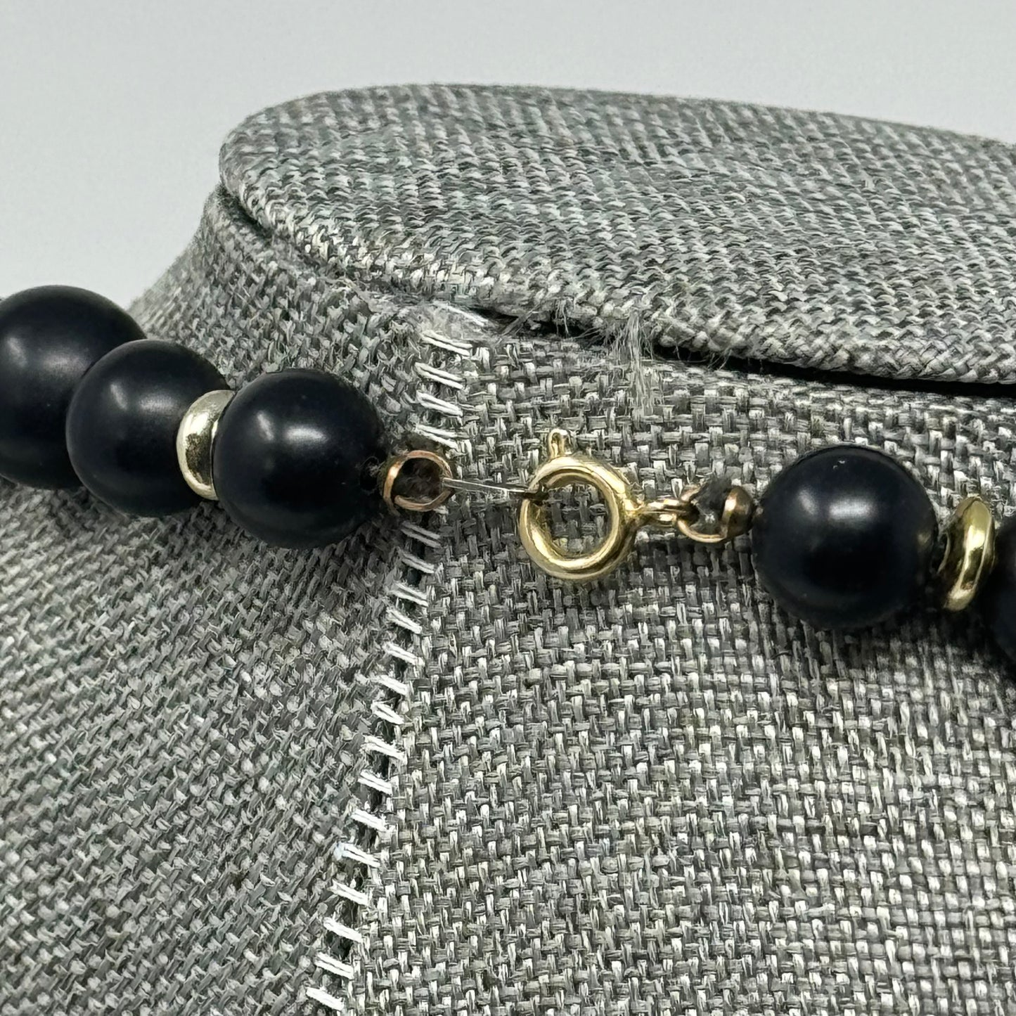 Necklace Retro Statement Black Beaded Strand 28 in Fashion Jewelry