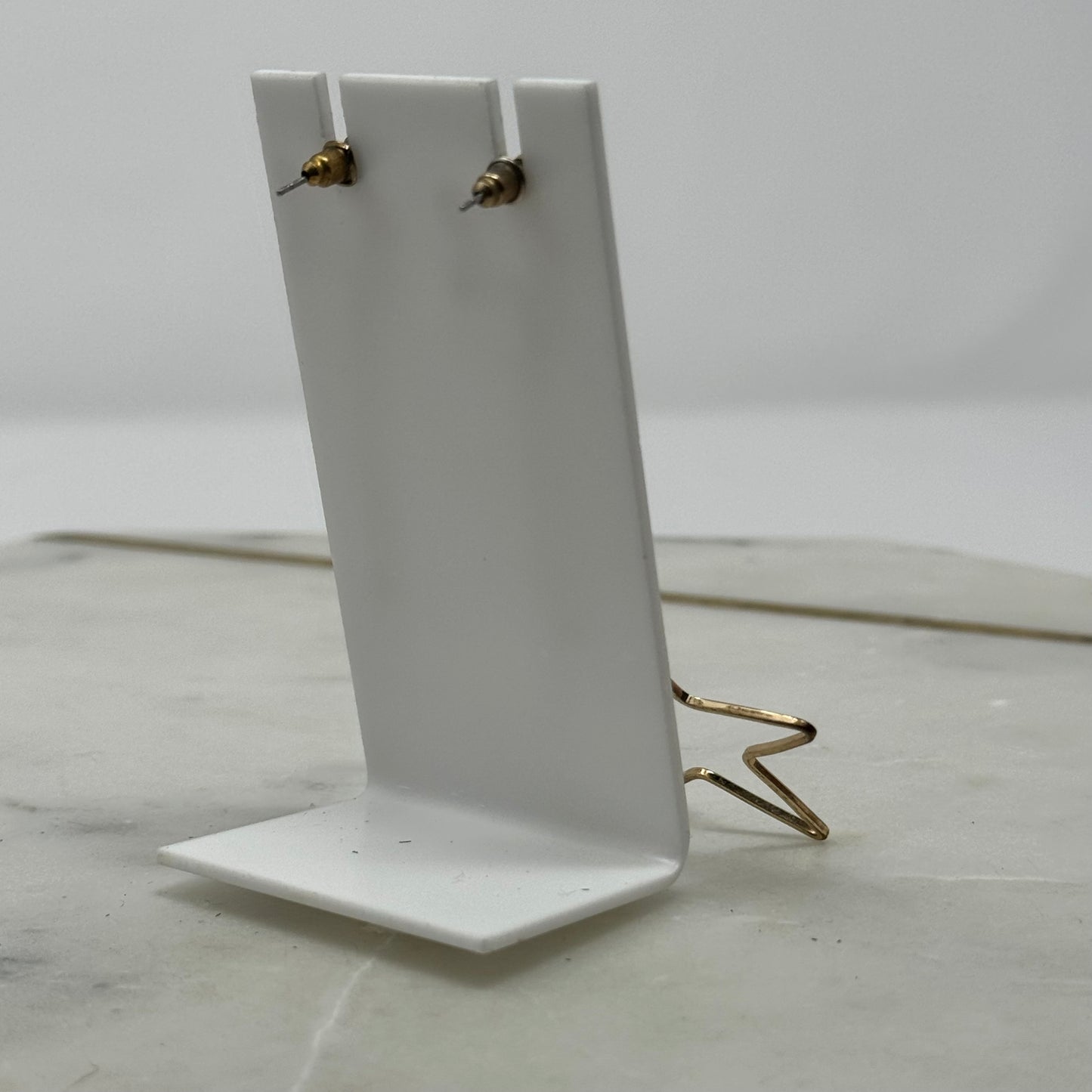 Gold Star Drop Dangle Earrings