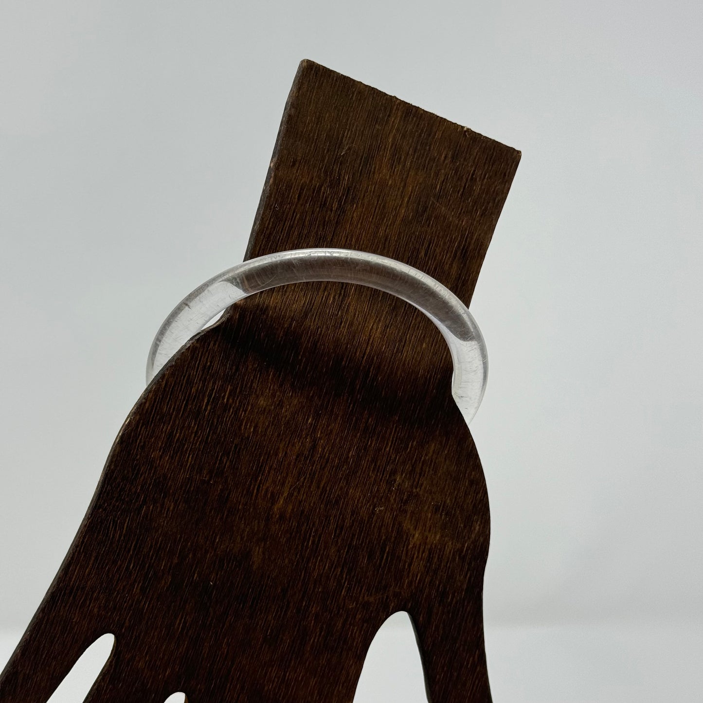 Clear Resin Bangle Bracelet Retro Trendy Transparent Minimalist Fashion Jewelry