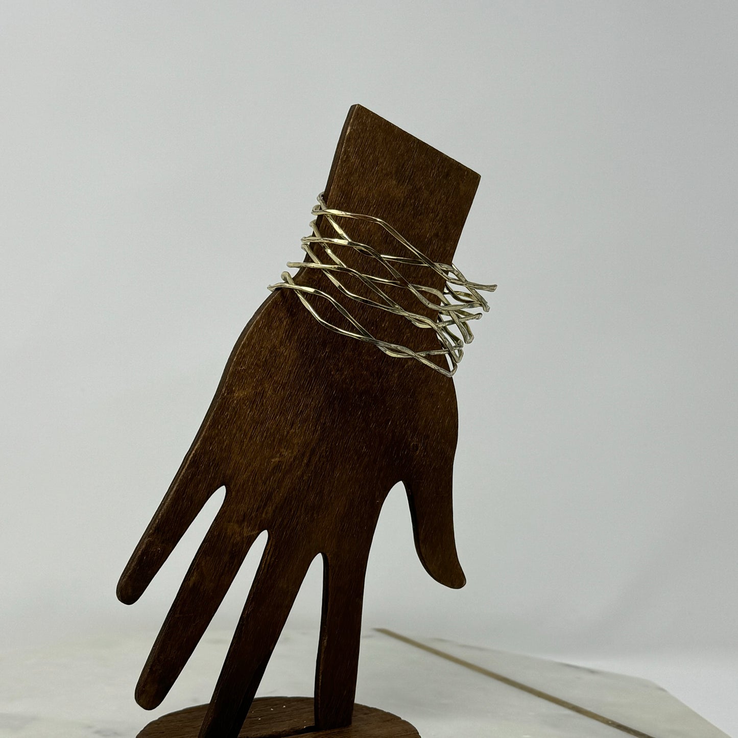Gold Layered Geometric Design Cuff Bracelet