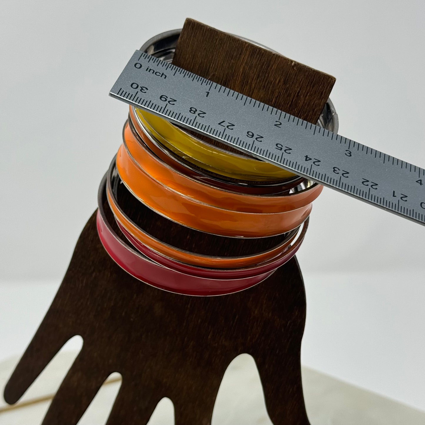 Vibrant Stackable Enamel Bangle Bracelets - Trendy Multicolor Fashion Jewelry Set