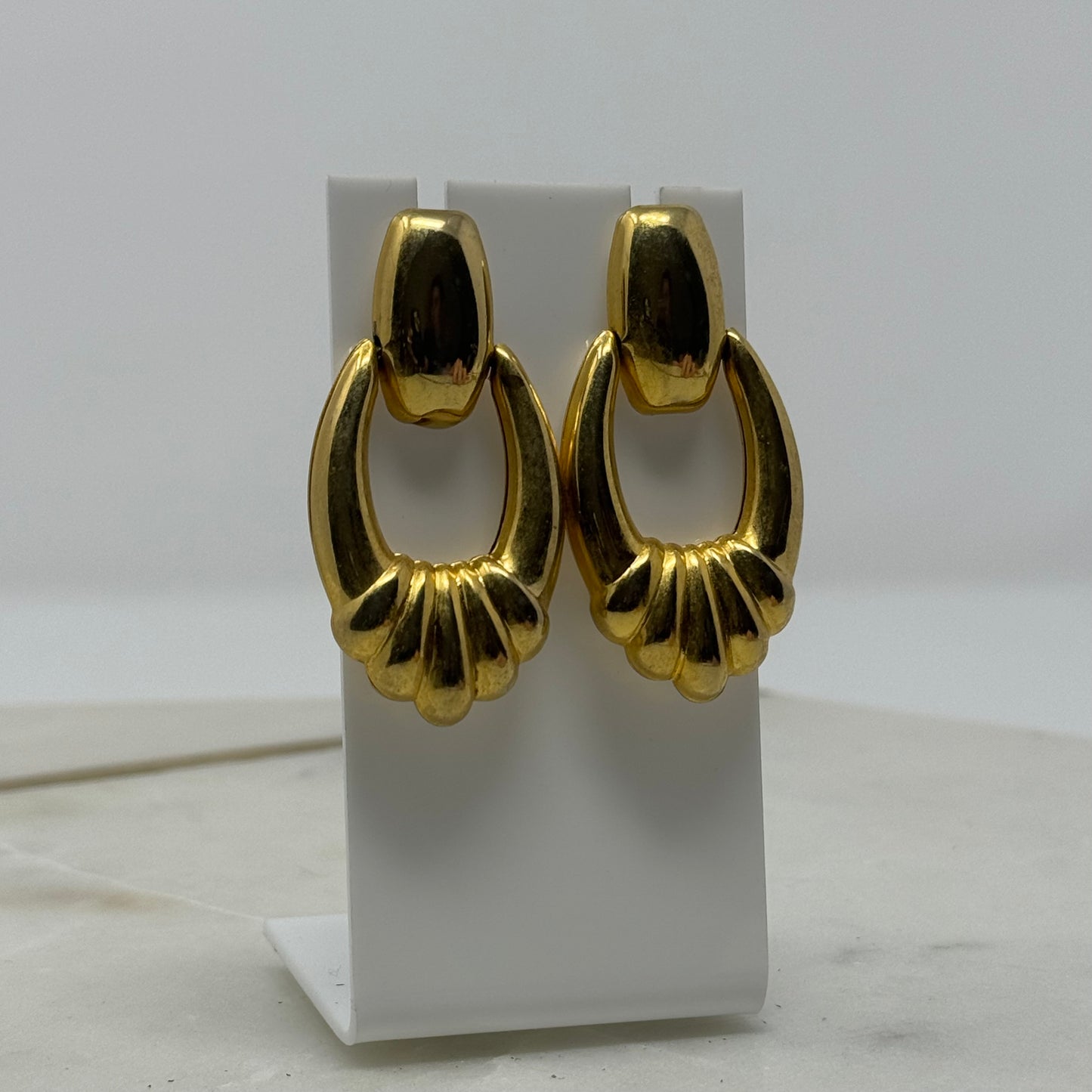 Vintage Gold Dangle Post Earrings