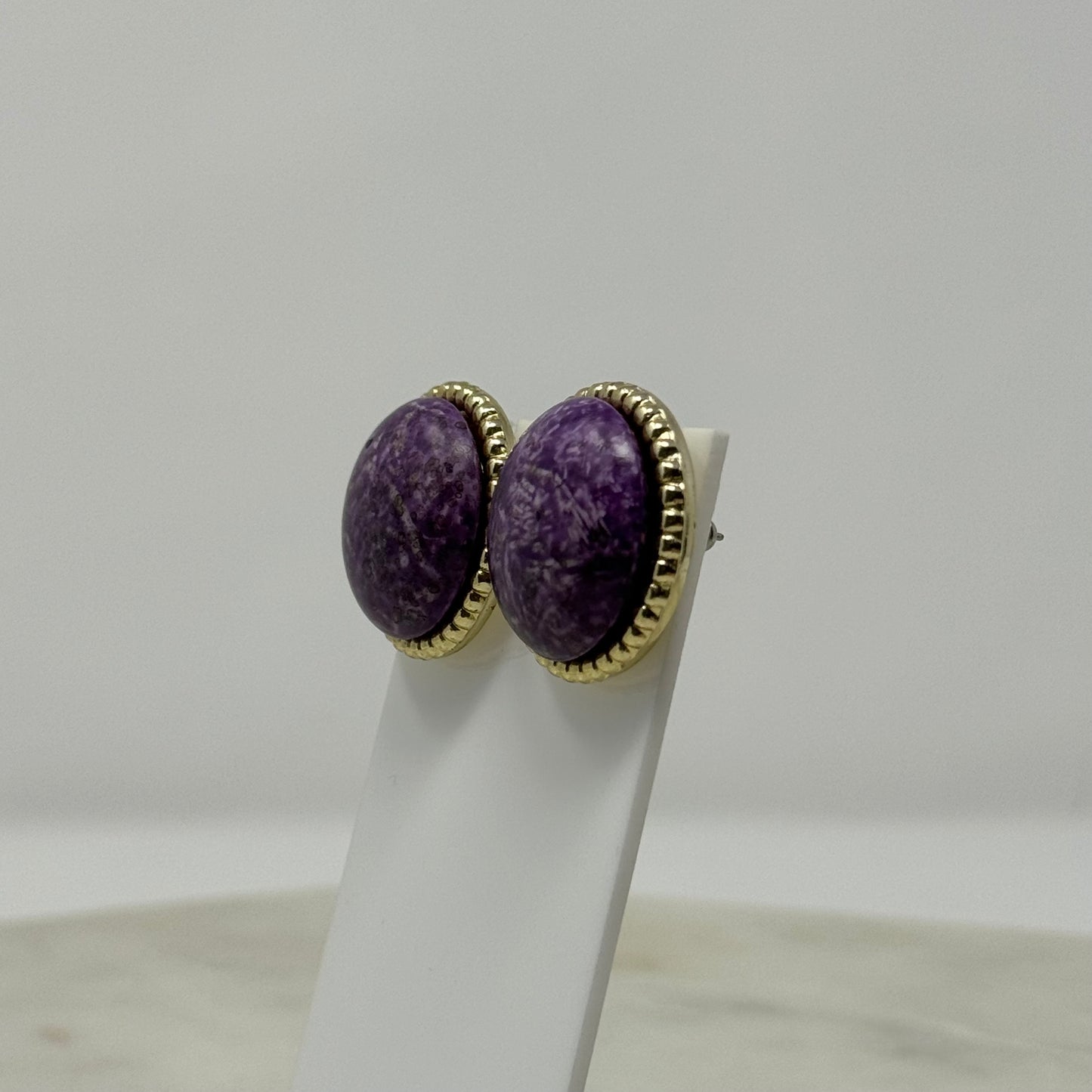 Vintage 1990’s Purple Round Post Earrings