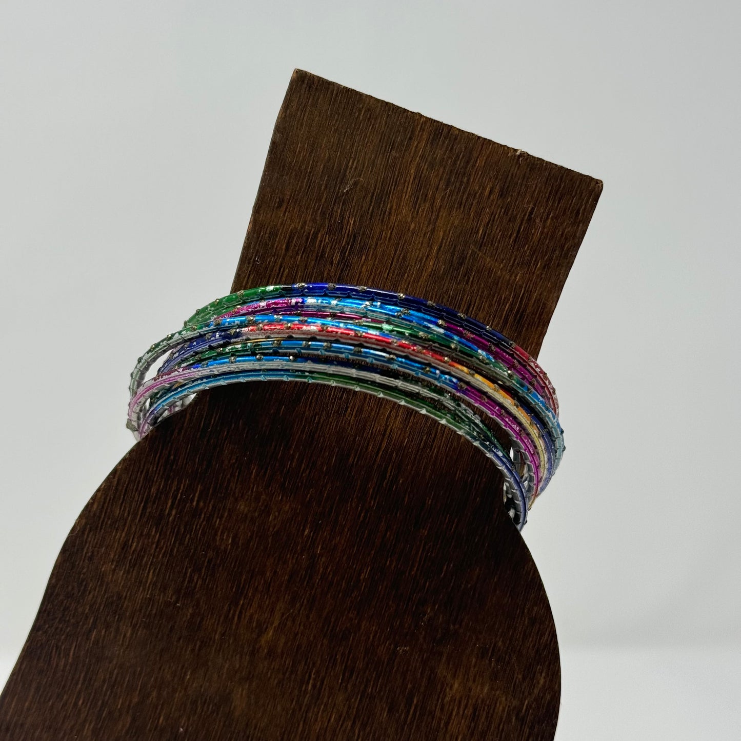 Colorful Multi-Stack Bangle Bracelets 11 Trendy Rainbow Fashion Jewelry Set