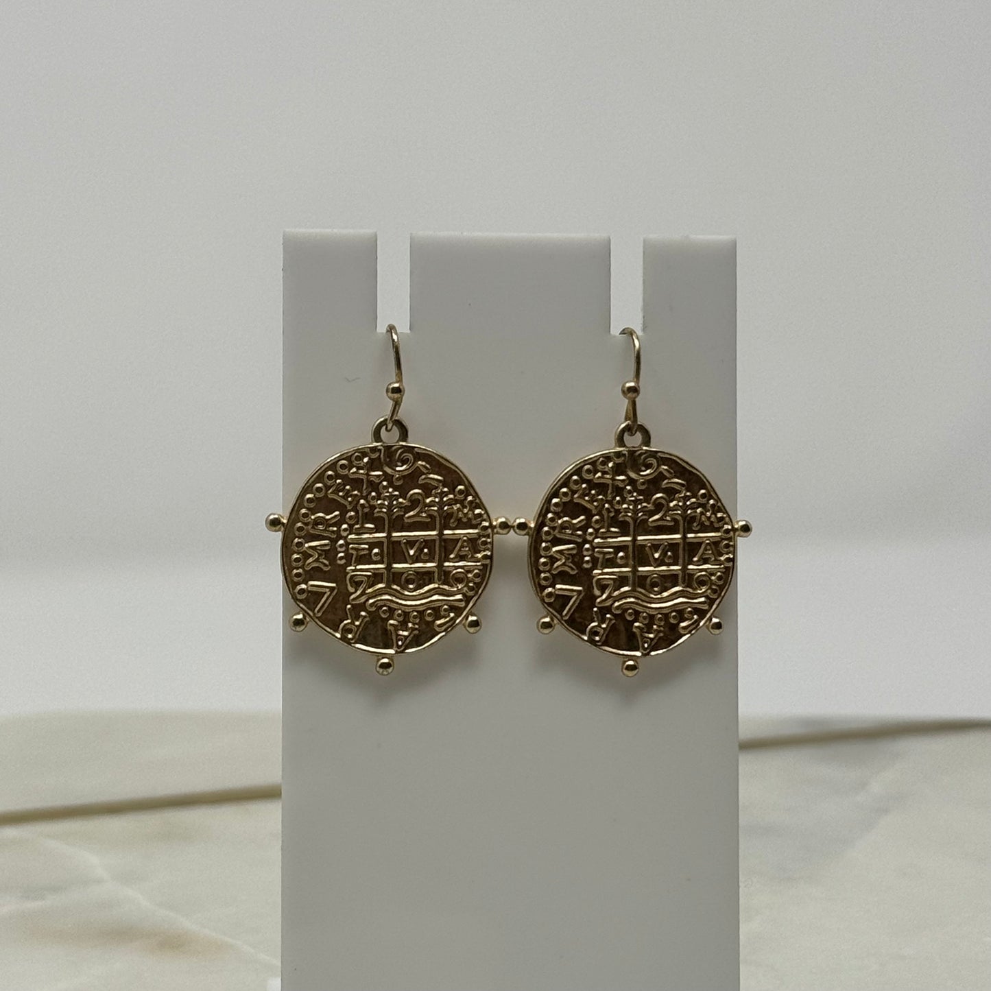 Gold Tribal Statement Earrings