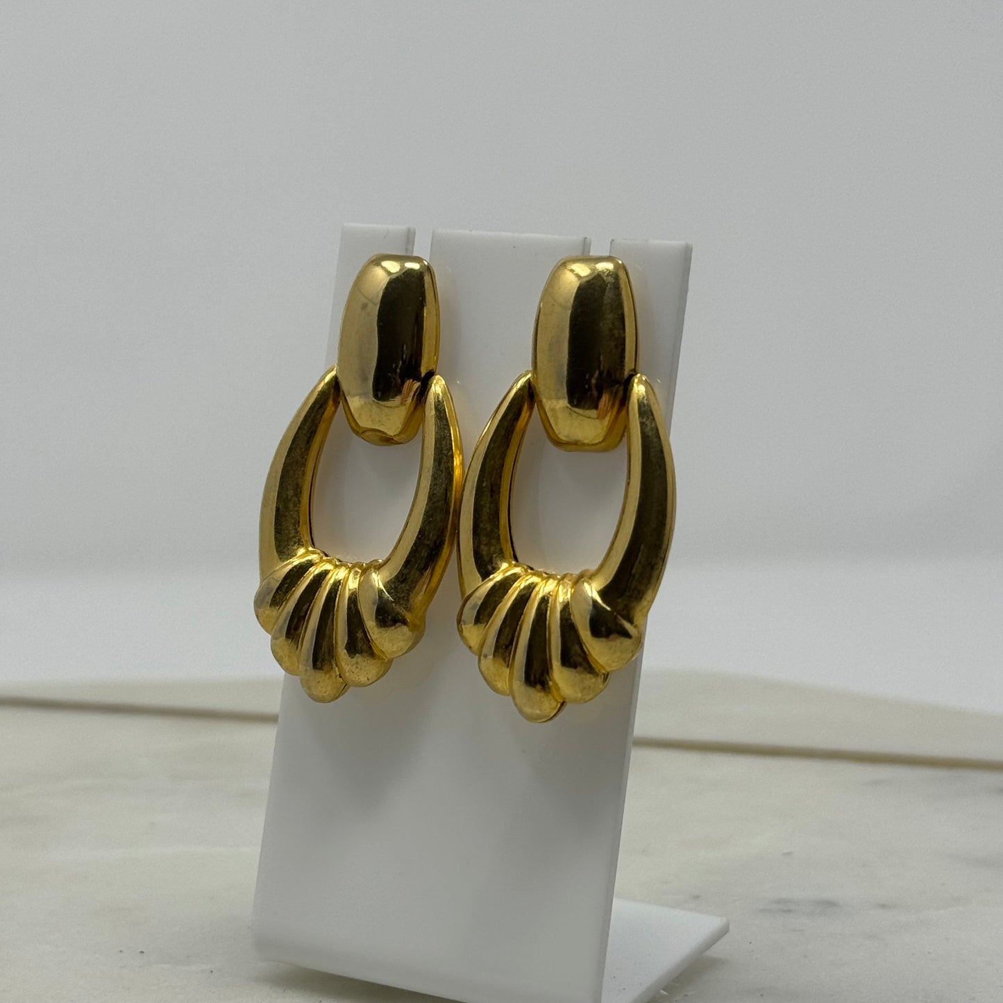 Vintage Gold Dangle Post Earrings