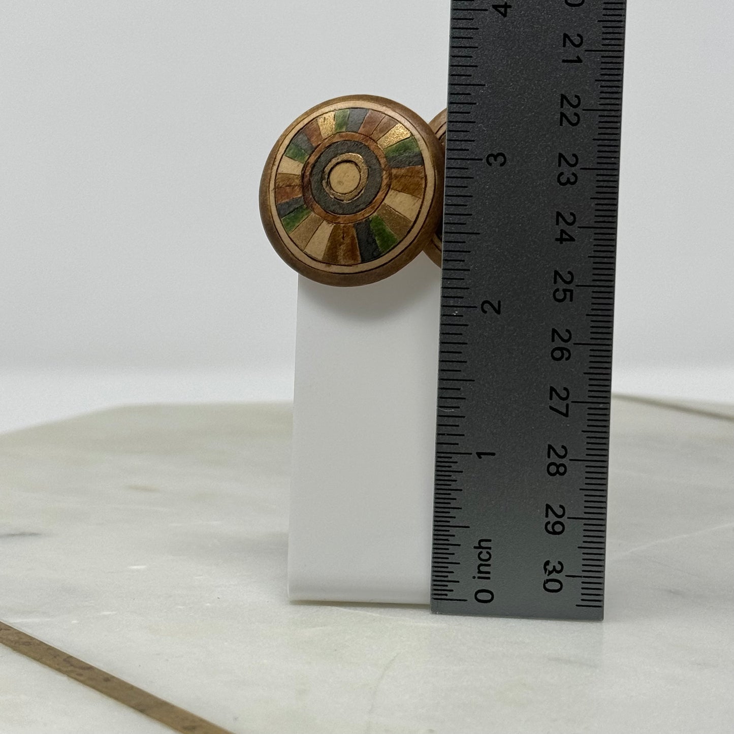 Boho Wood Tribal Post Earrings