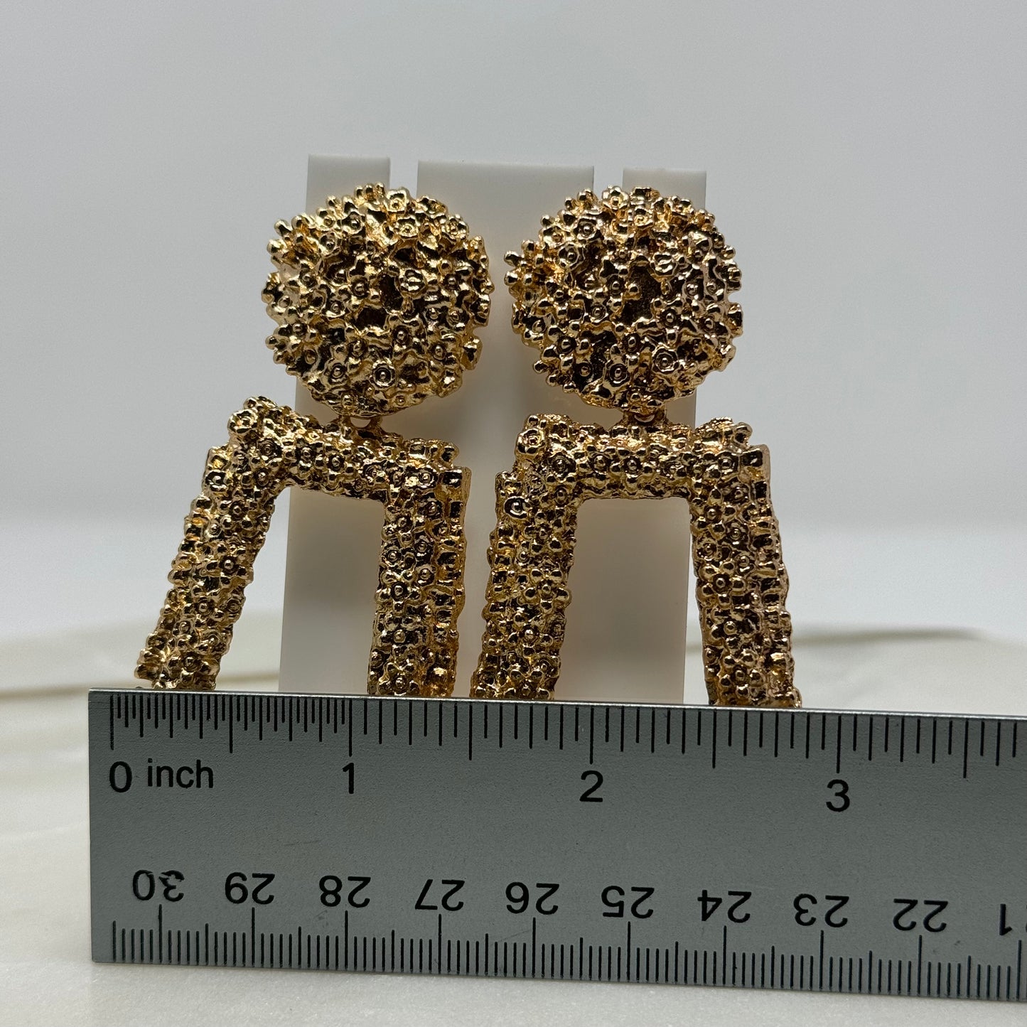 Boho Gold Tribal Metal Dangle Earrings