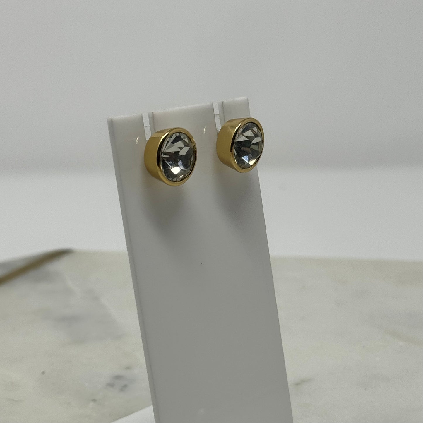 Gold Sparkle Stud Earrings