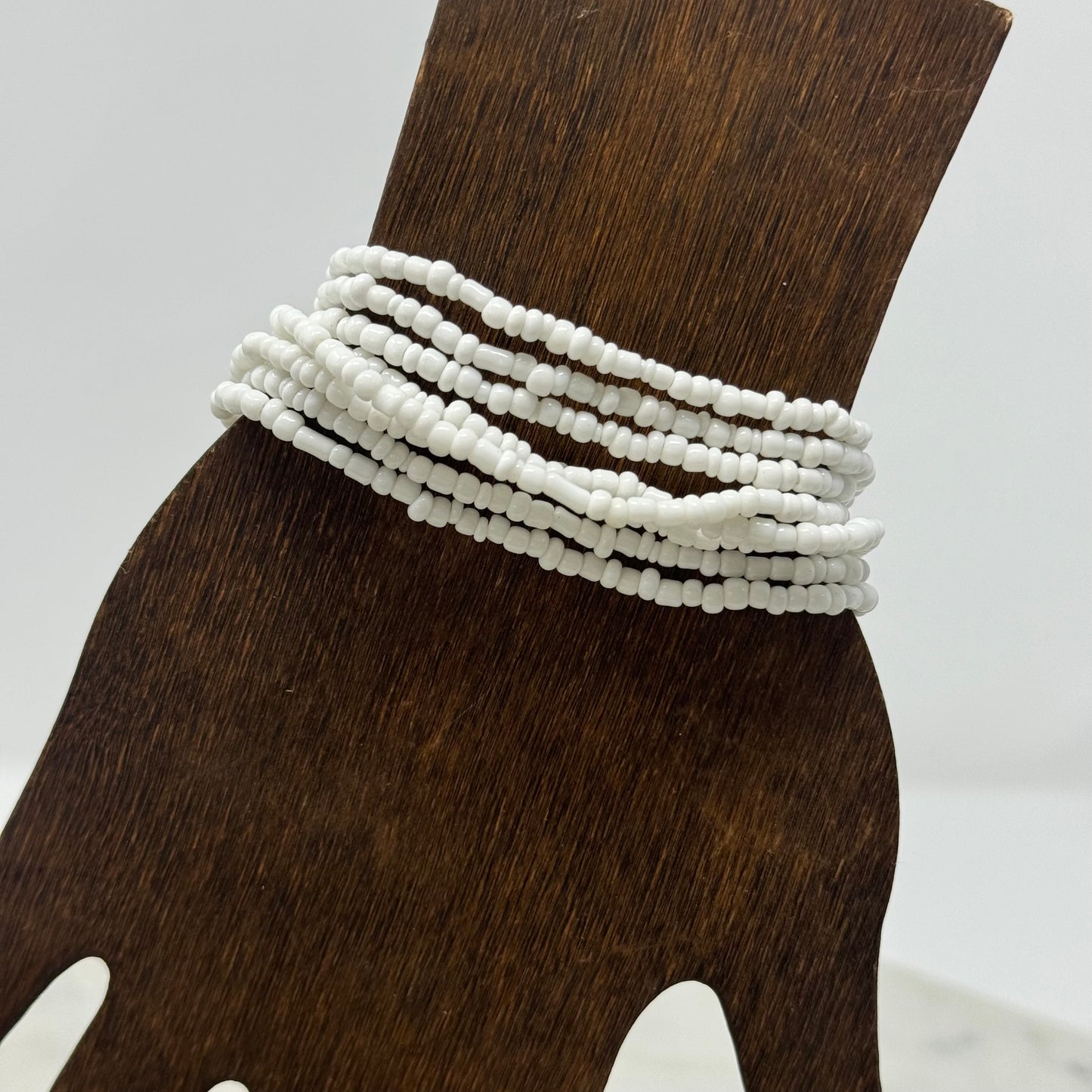 Bracelet Boho Beach Cuff Starfish Multi-Layer Seed Beads 7 in