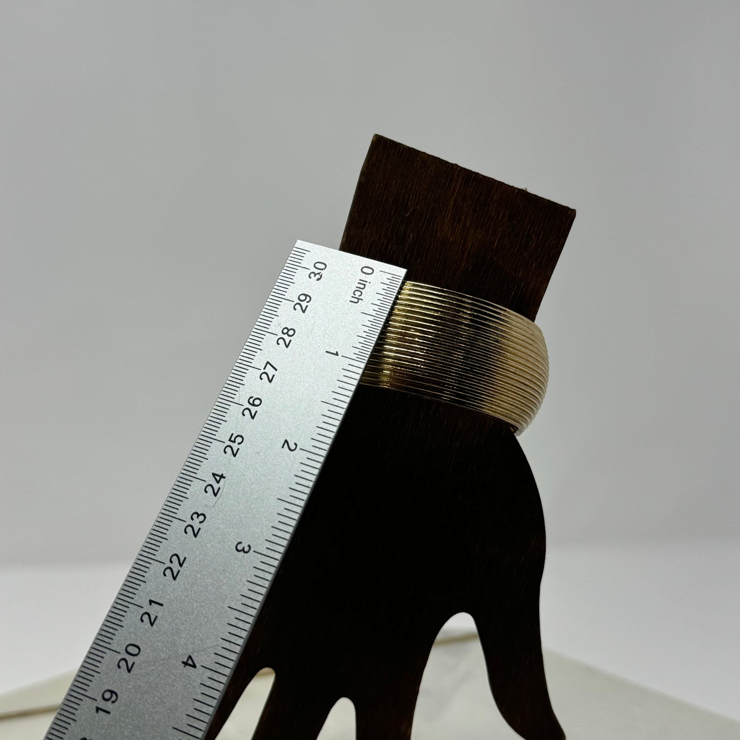 Gold Tone Wide Cuff Bracelet Textured Retro Glam Elegant Minimalist Design