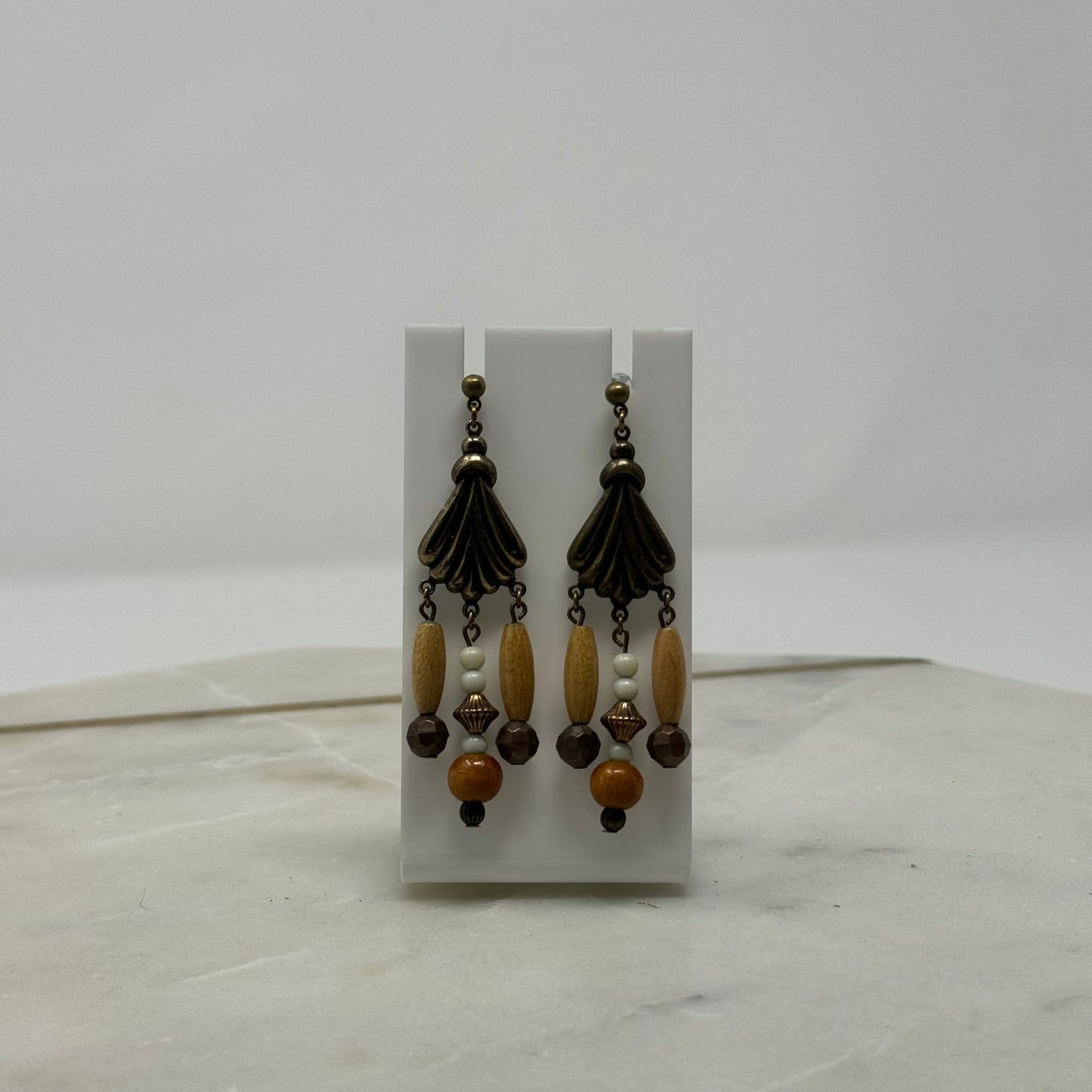 Boho Beaded Chandelier Statement Earrings