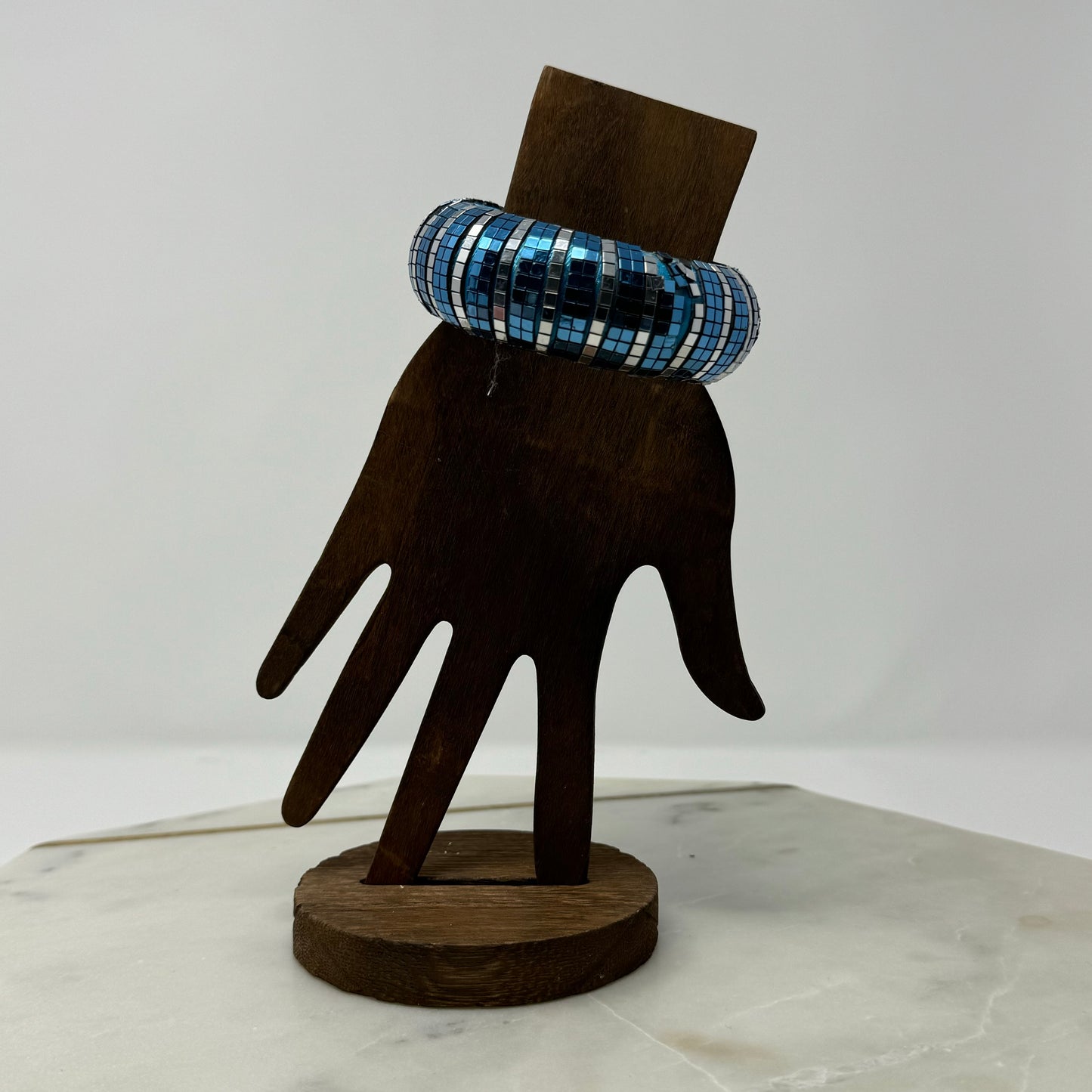 Blue & Silver Shimmer Bangle Bracelet