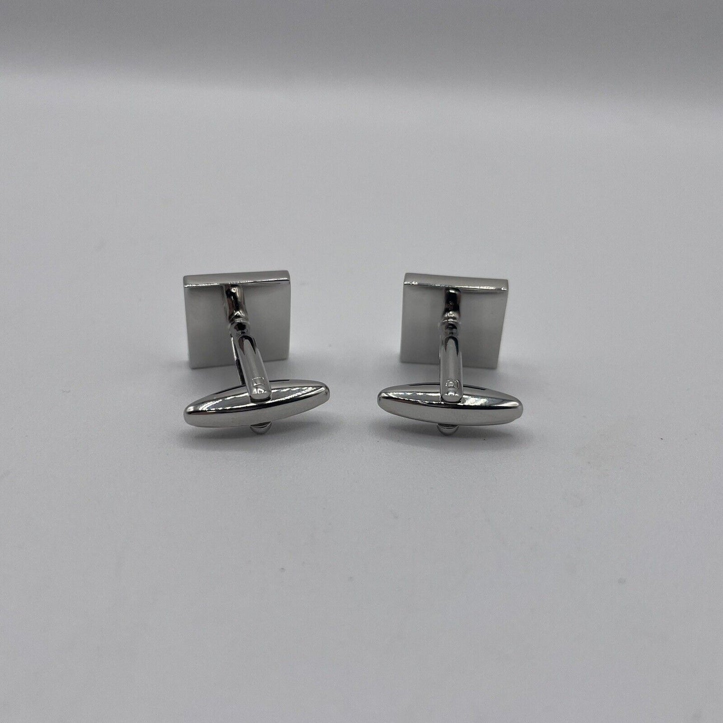 Chrome Monogram Letter D Cufflinks