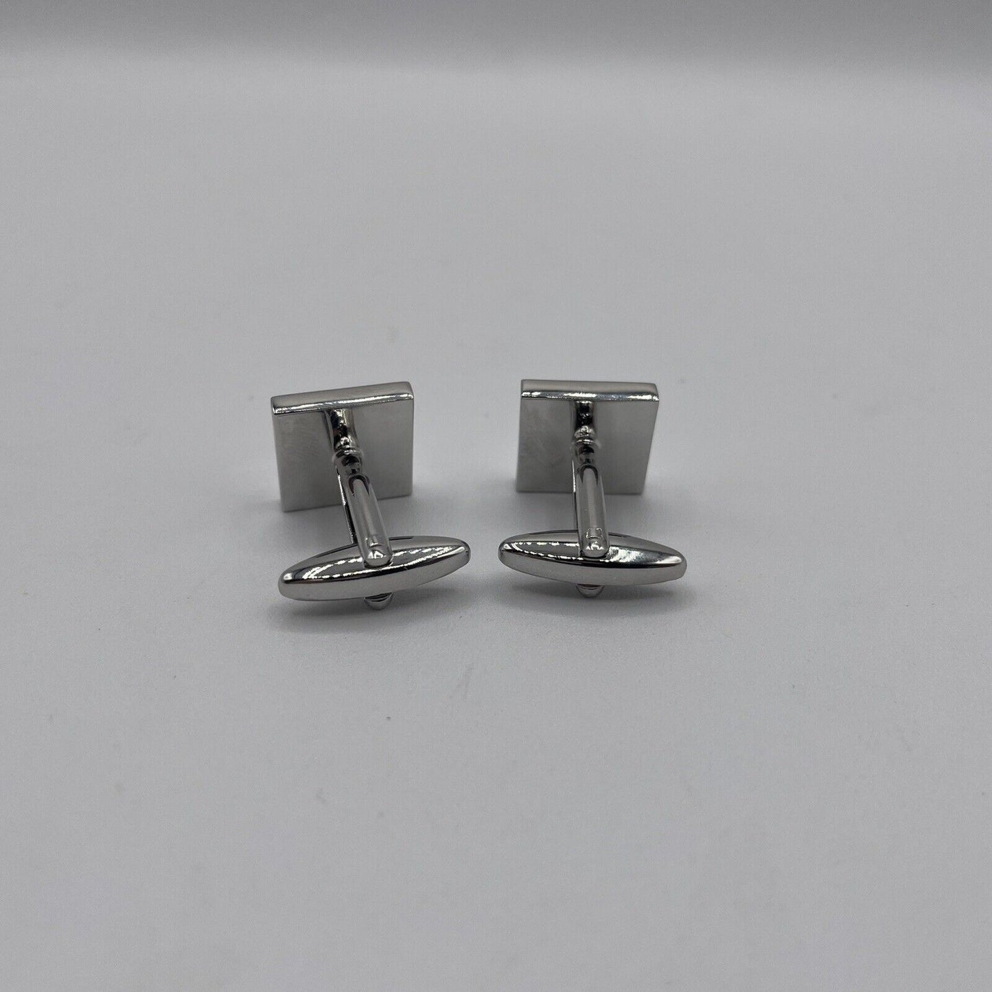 Chrome Monogram Letter E Cufflinks