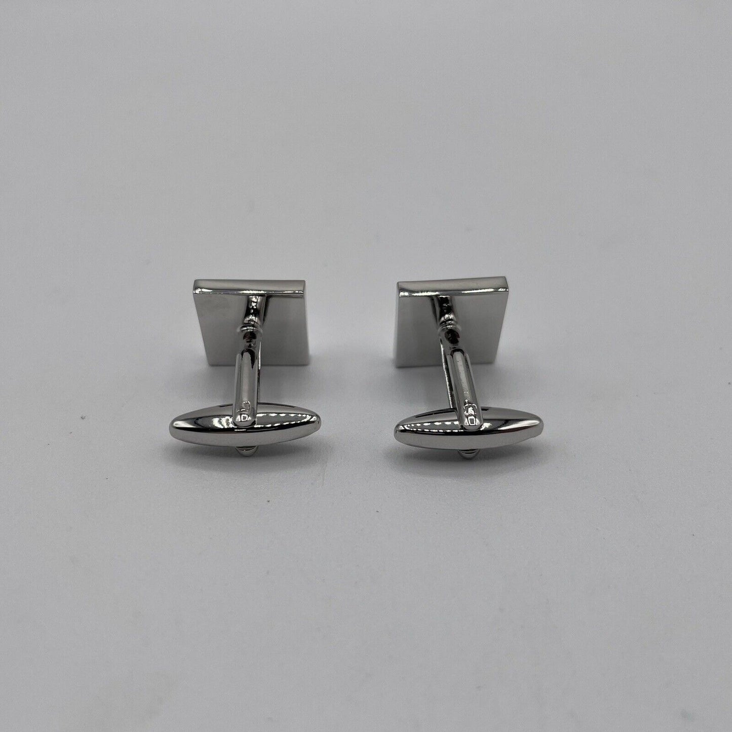 Chrome Monogram Letter S Cufflinks