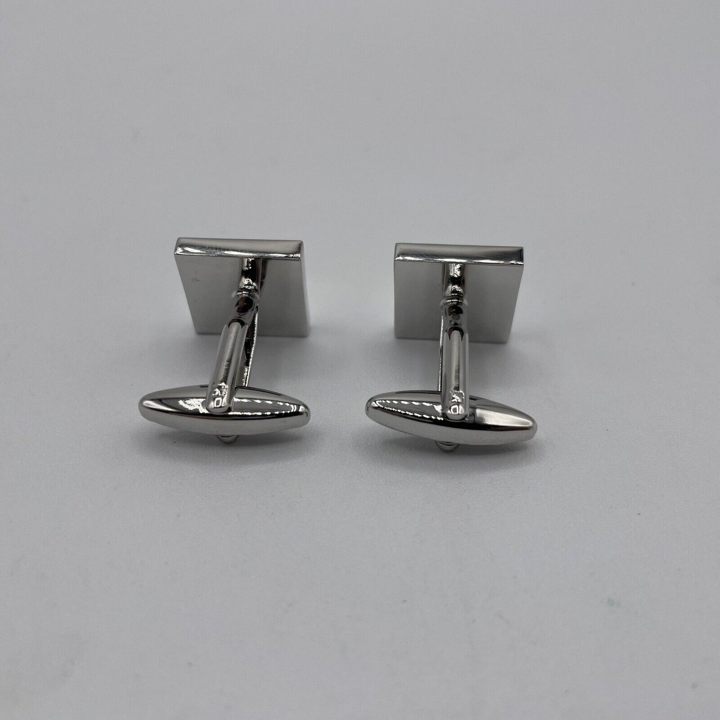 Chrome Monogram Letter V Cufflinks