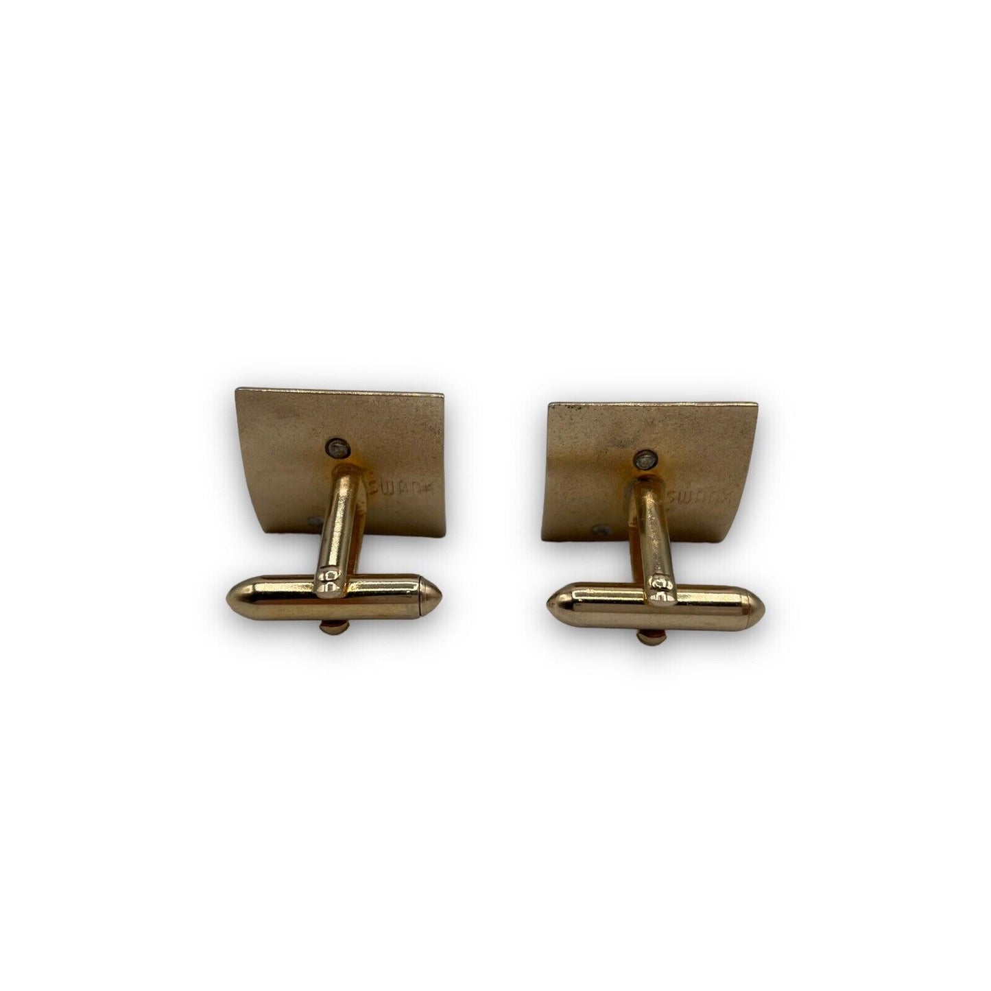 Swank Raised Monogram Letter “A” Cufflink & Tie Clip Set