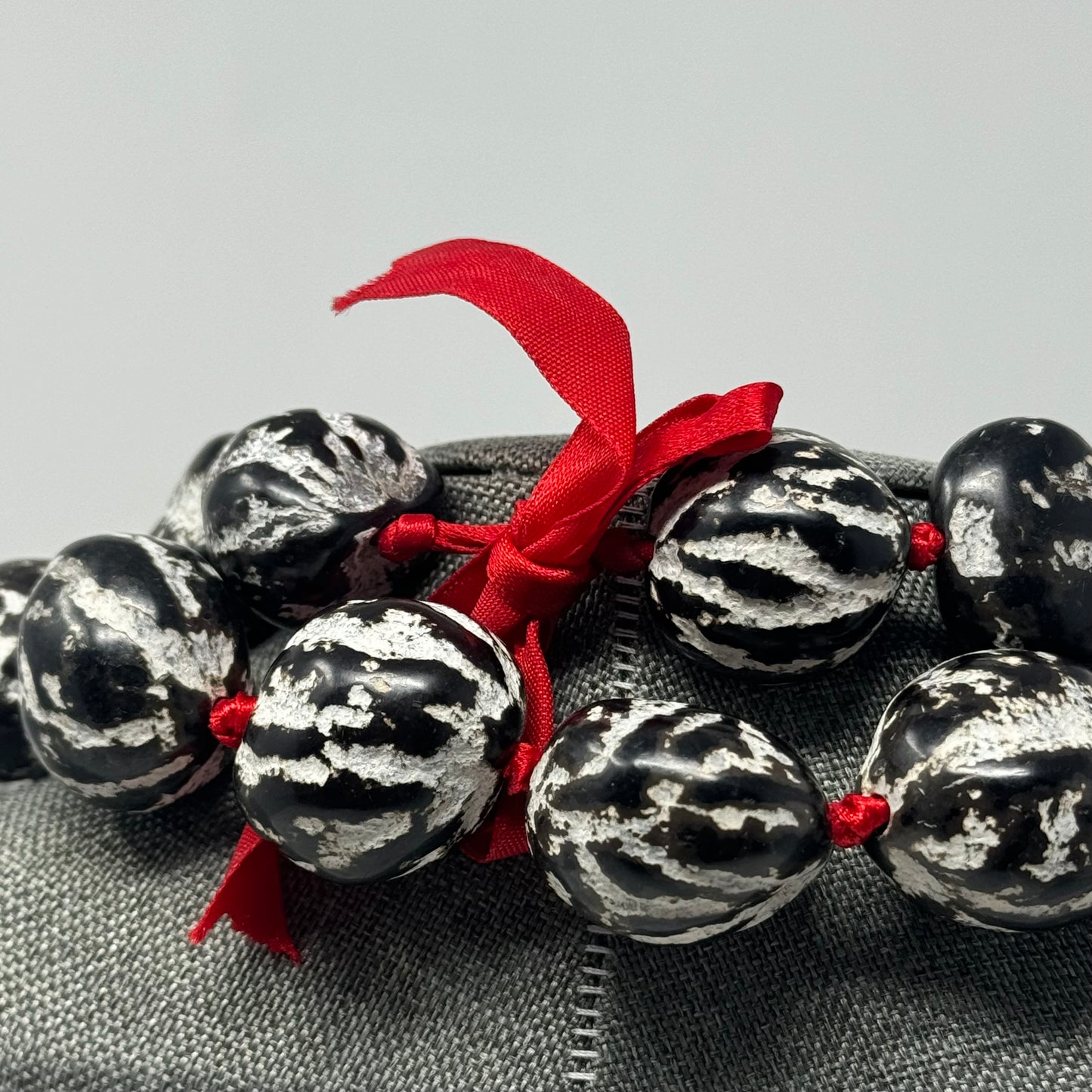 Brown Kukui Nut Lei Hawaiian Necklace 34”