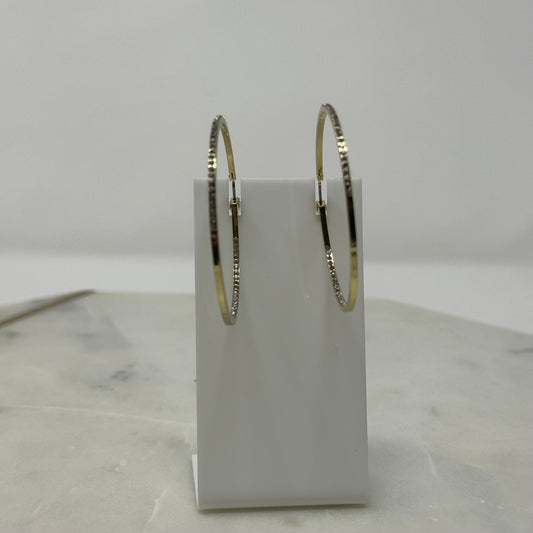 A New Day Gold Rhinestone Hoop Earrings (New)