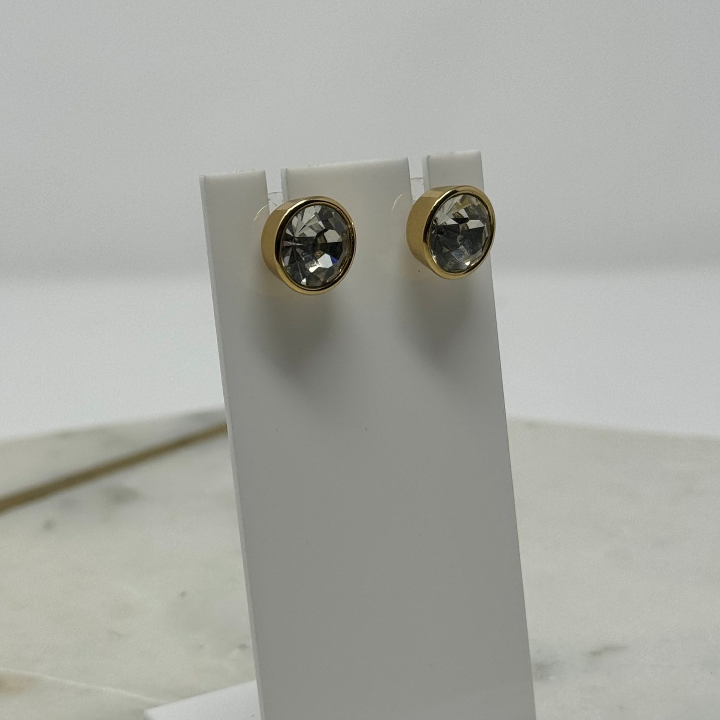 Gold Sparkle Stud Earrings