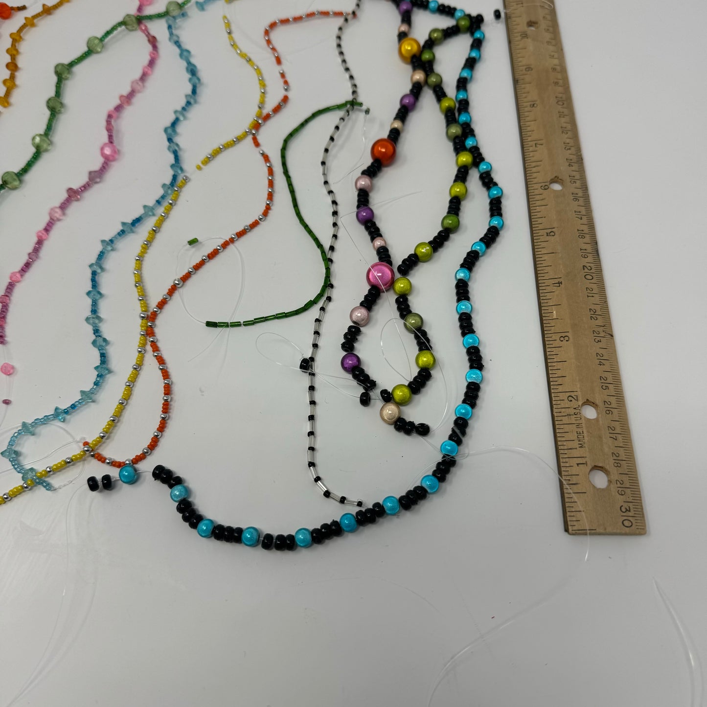 Reclaimed Rainbow Assorted Friendship Beaded Strands Beads for Crafting & Jewelry Making Eco-Friendly Craft Supplies