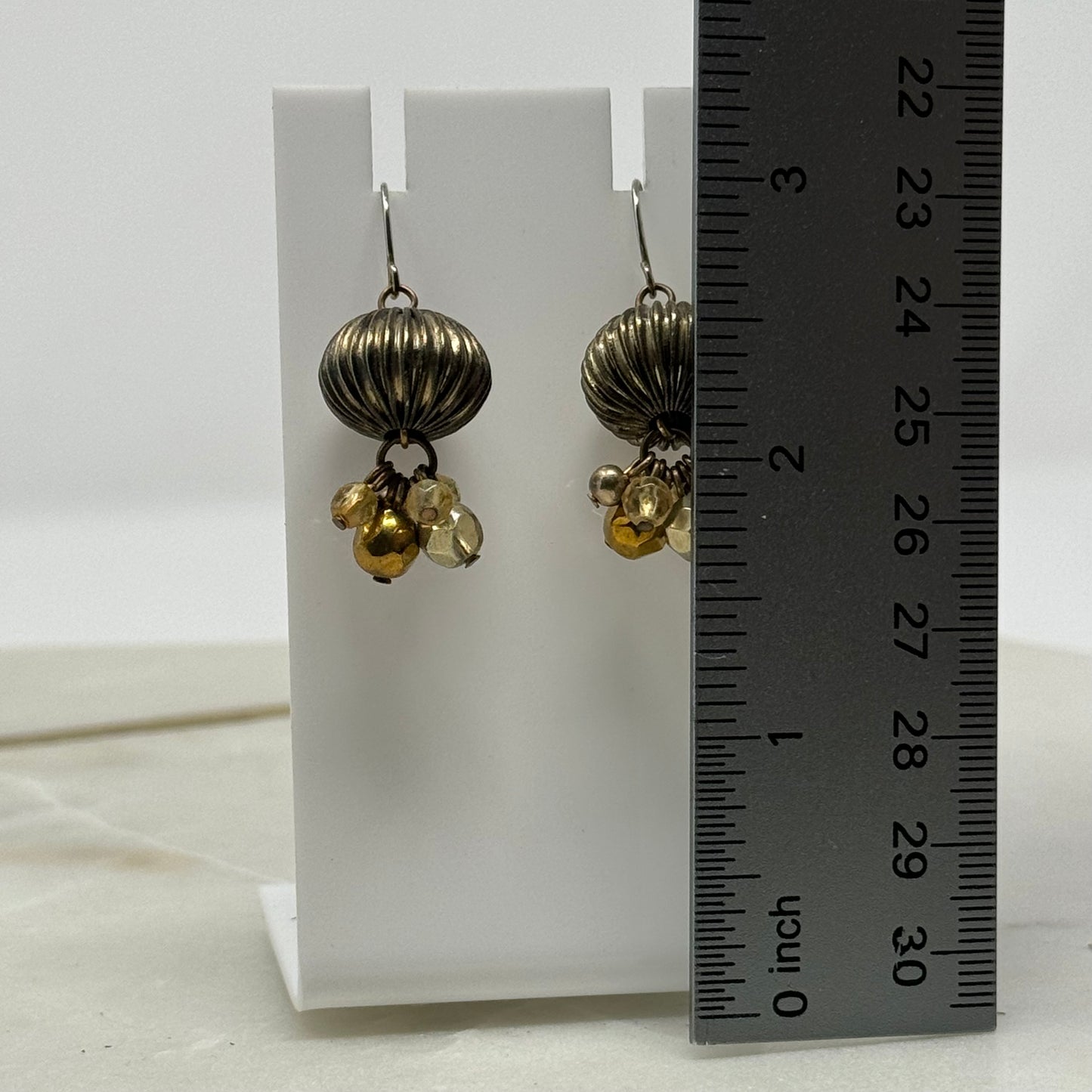 Beaded Boho Dangle Statement Hook Earrings