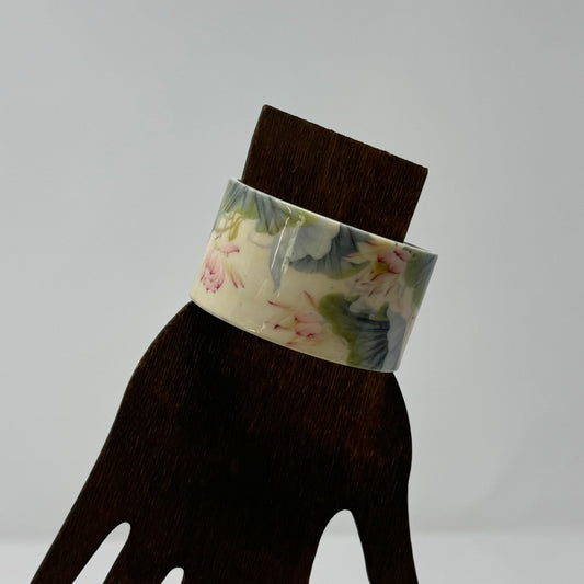 Vintage Floral Bangle Bracelet Artistic Unique Statement Jewelry