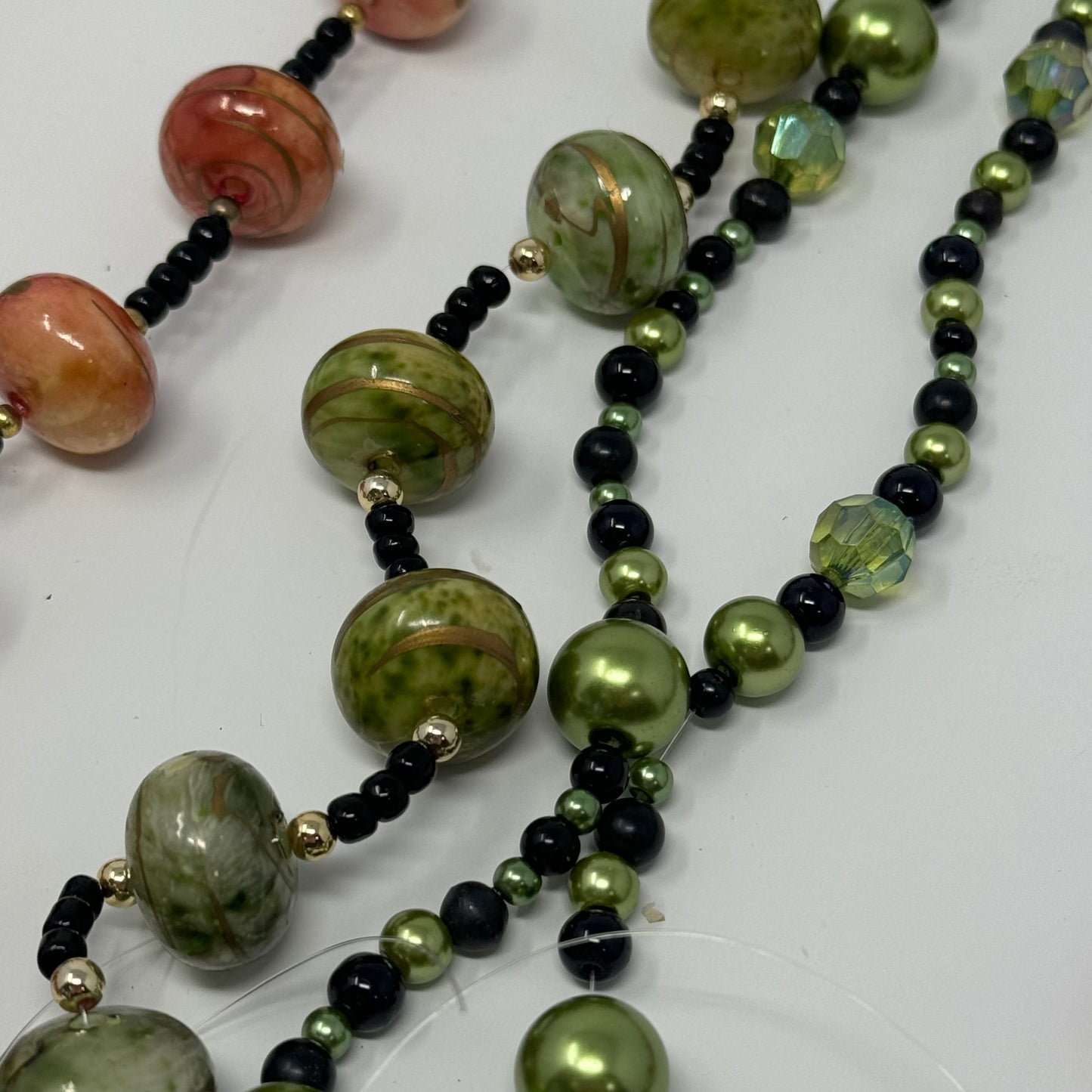 Reclaimed Marbled & Multicolored Beads Earth Tones with Gold & Black Accents Unique Crafting & Jewelry Supplies