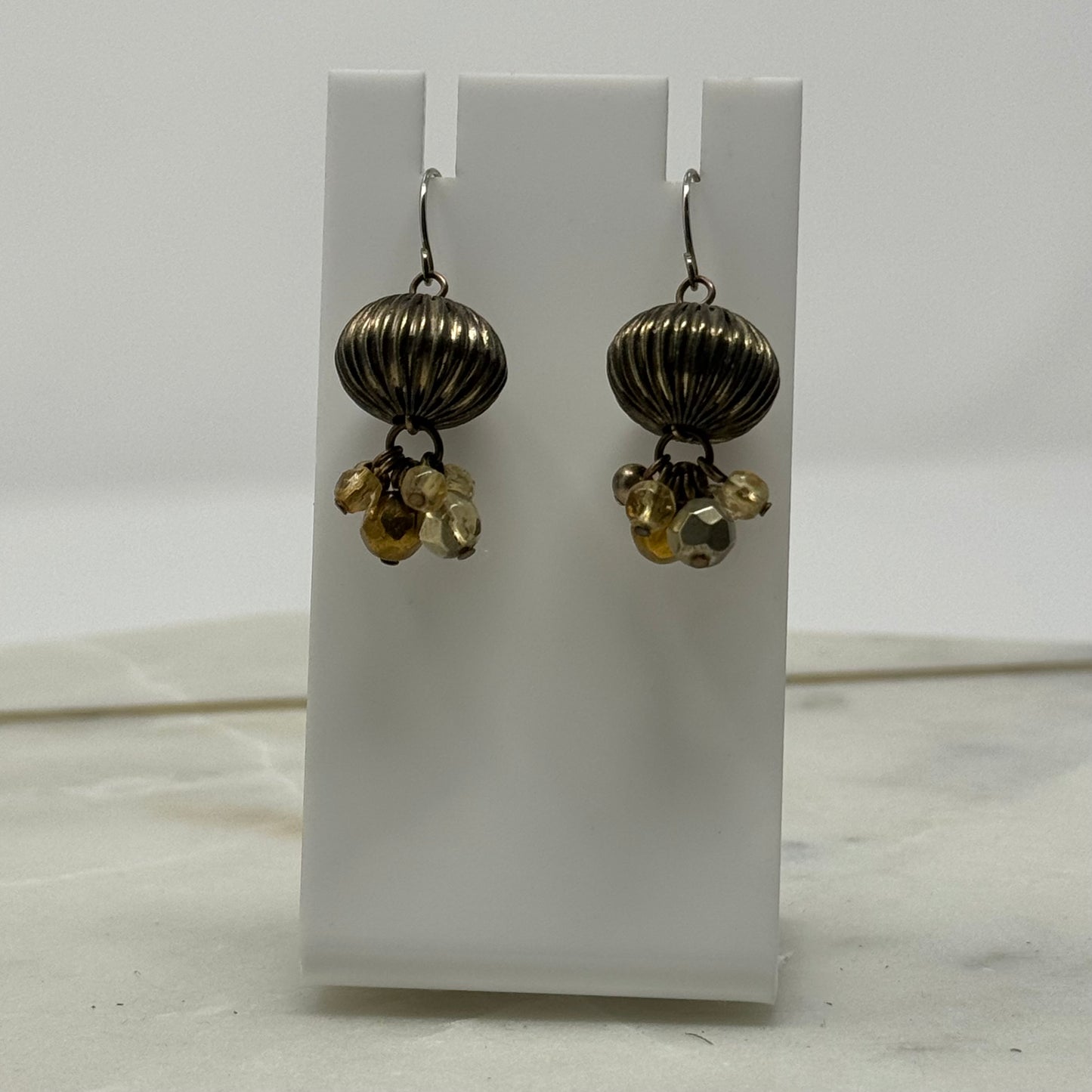 Beaded Boho Dangle Statement Hook Earrings